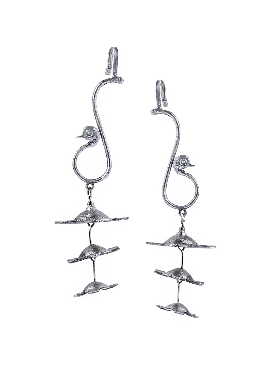 

MORKANTH JEWELLERY Silver-Toned Contemporary Drop Earrings