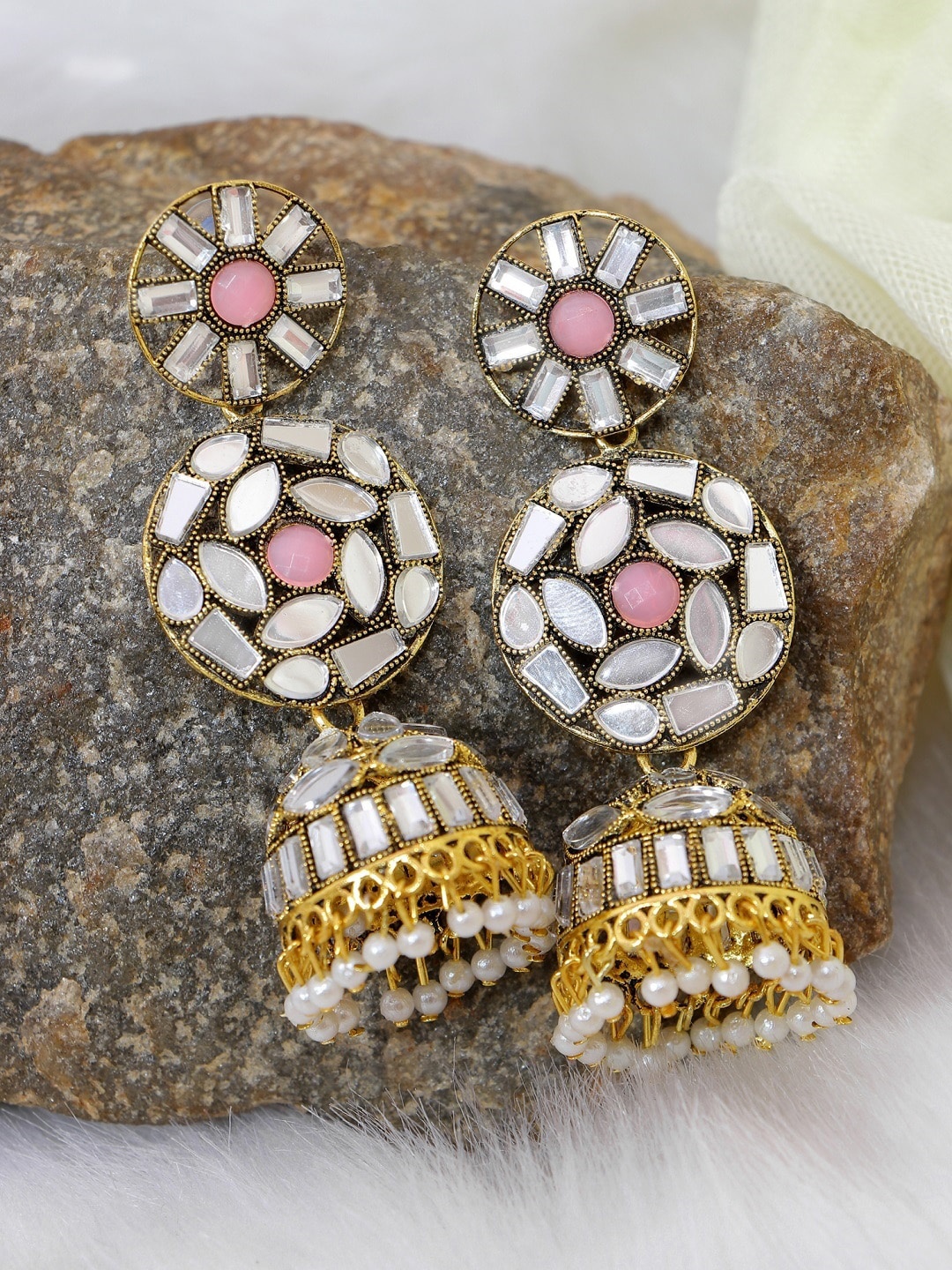 

Crunchy Fashion Pink Contemporary Drop Earrings