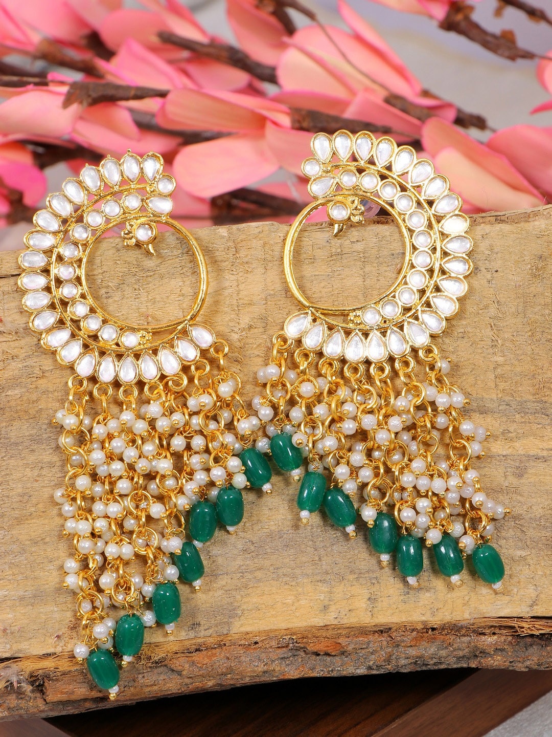 

Crunchy Fashion Green Contemporary Drop Earrings