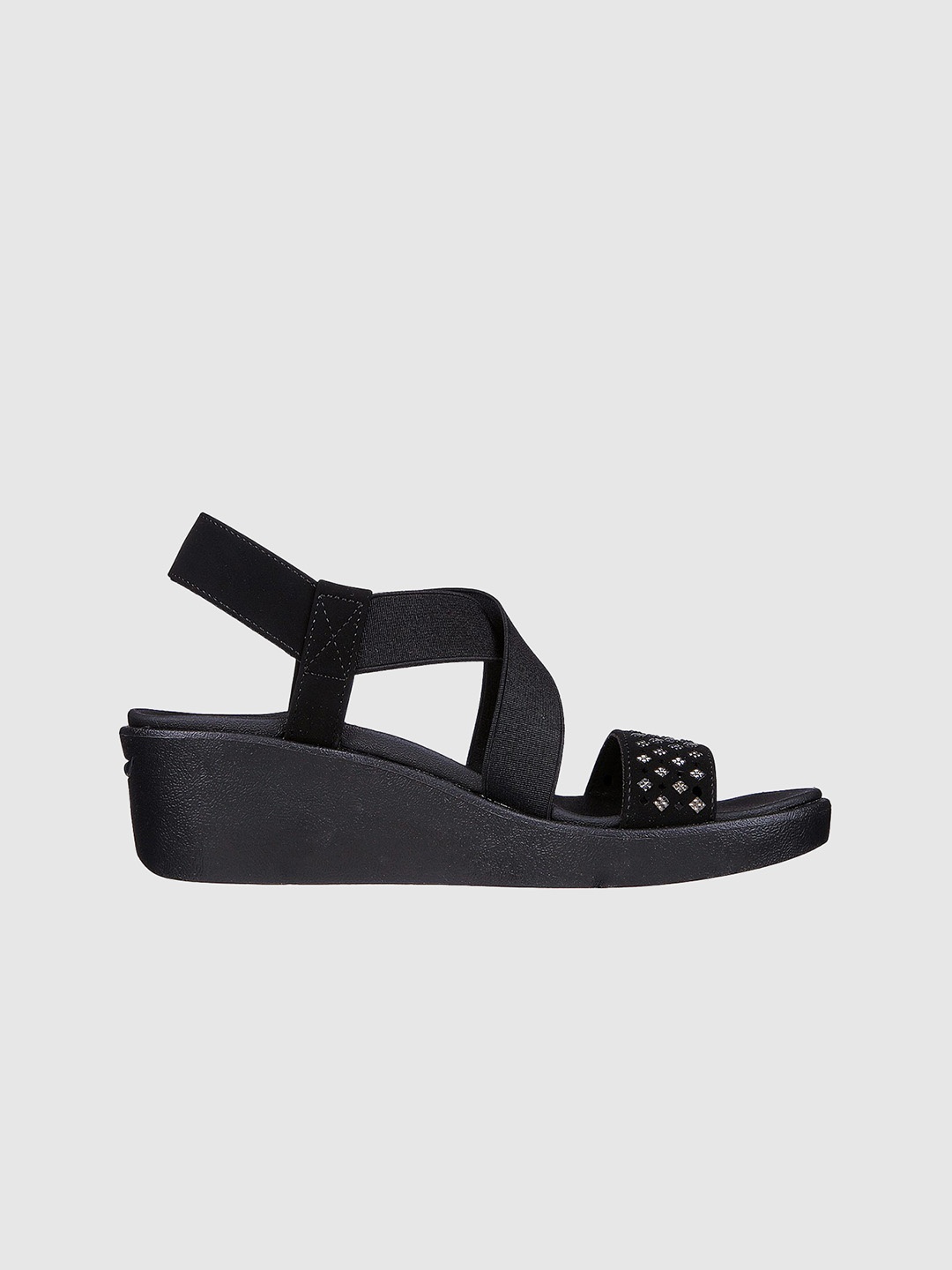 

Skechers Black Embellished Wedges