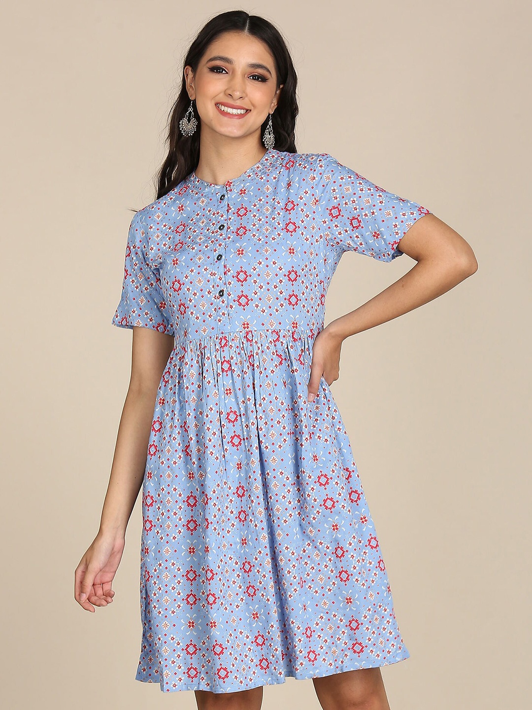 

Karigari Blue Floral Dress
