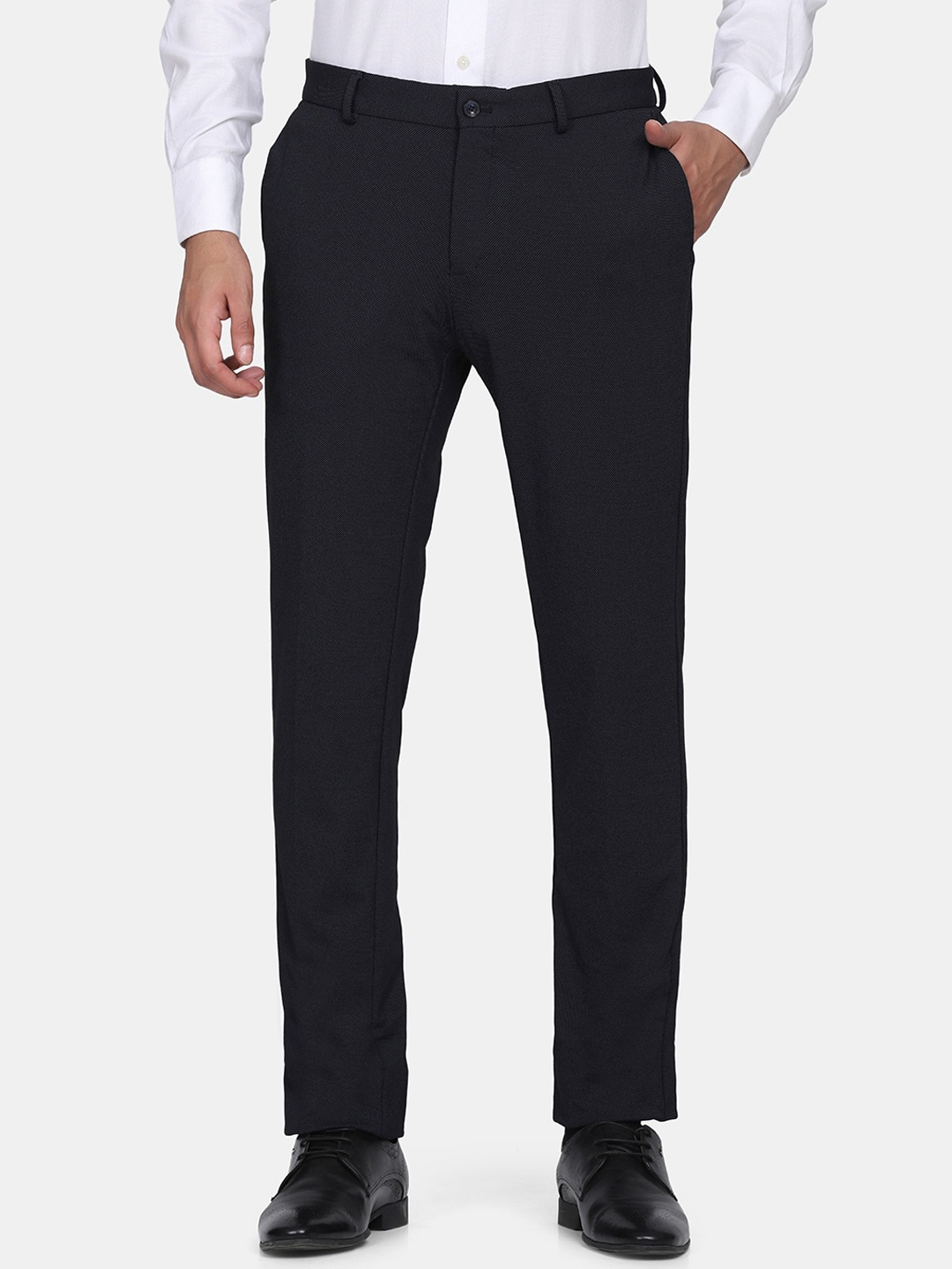 

Blackberrys Men Navy Blue B-91 Skinny Fit Trousers