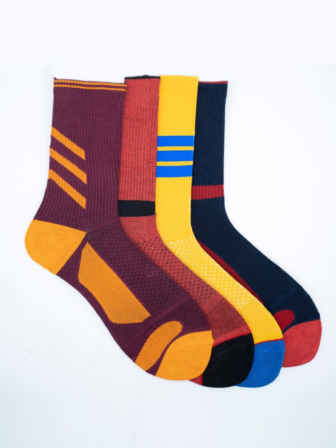 

Soxytoes Pack Of 4 Assorted Calf-Length Socks