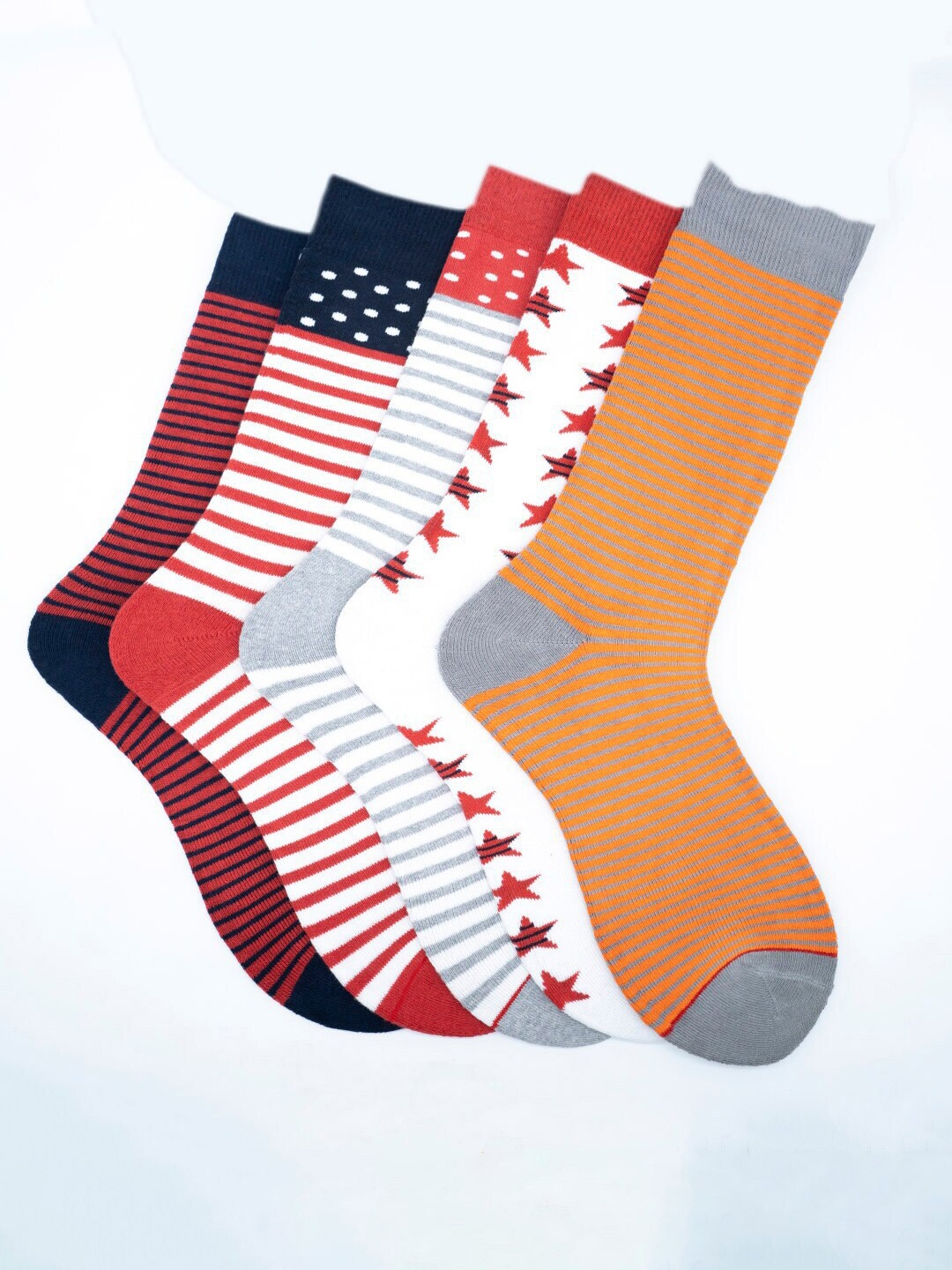 

Soxytoes Pack Of 5 Assorted Calf-Length Cotton Socks