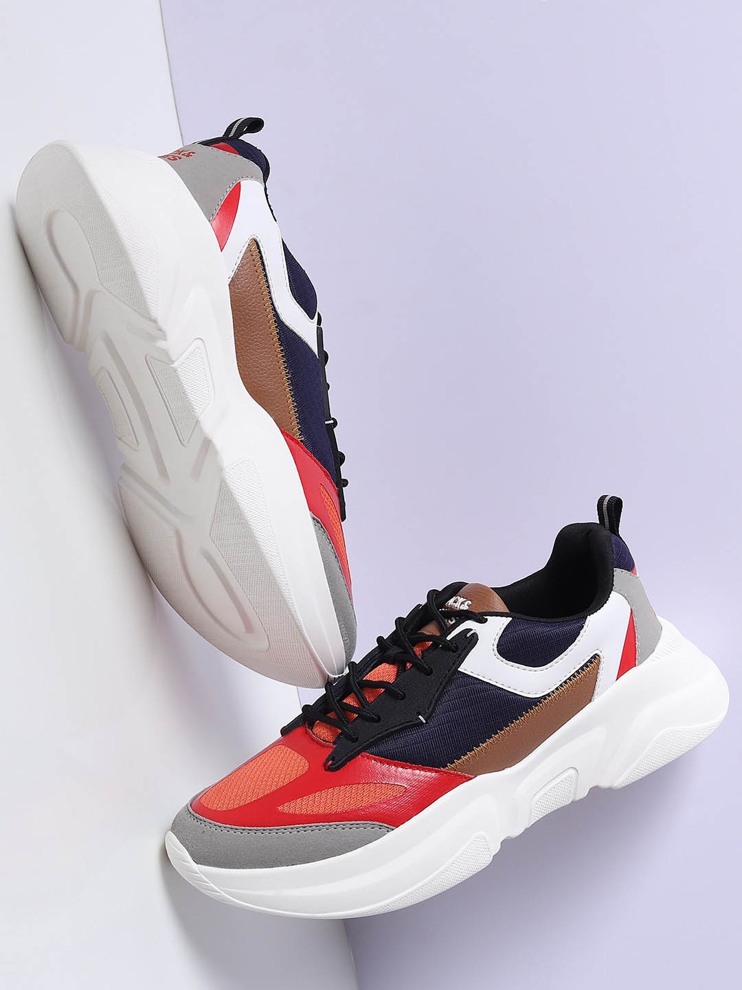 

Jack & Jones Men Multicoloured Colourblocked Sneakers, Multi