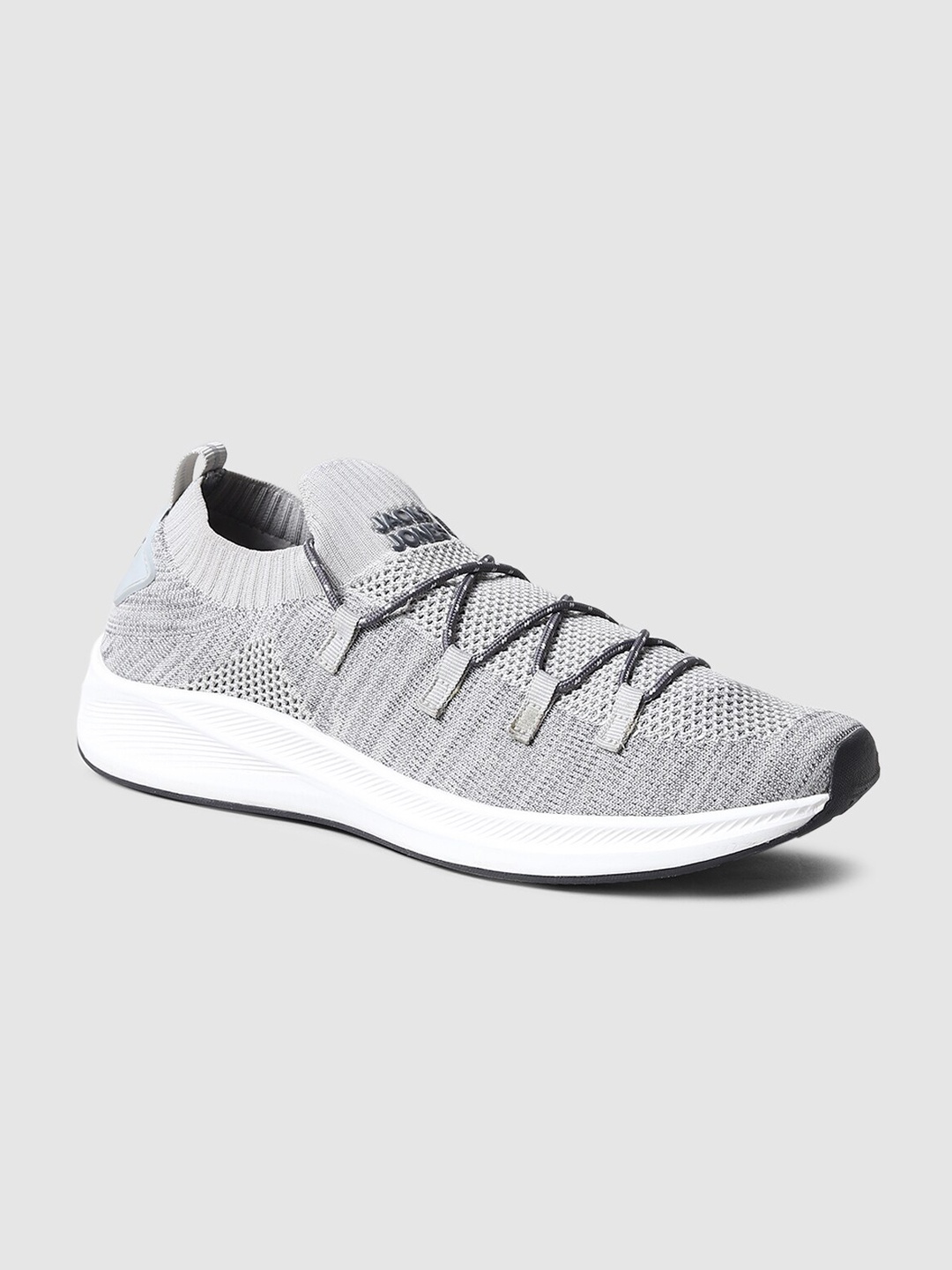 

Jack & Jones Men Grey Woven Design Sneakers