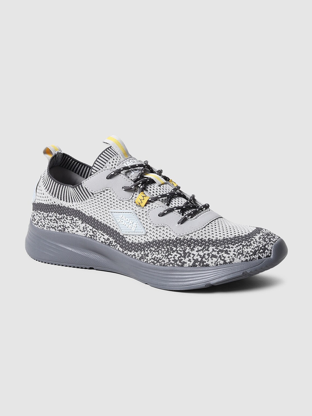 

Jack & Jones Men Grey Woven Design Brogues