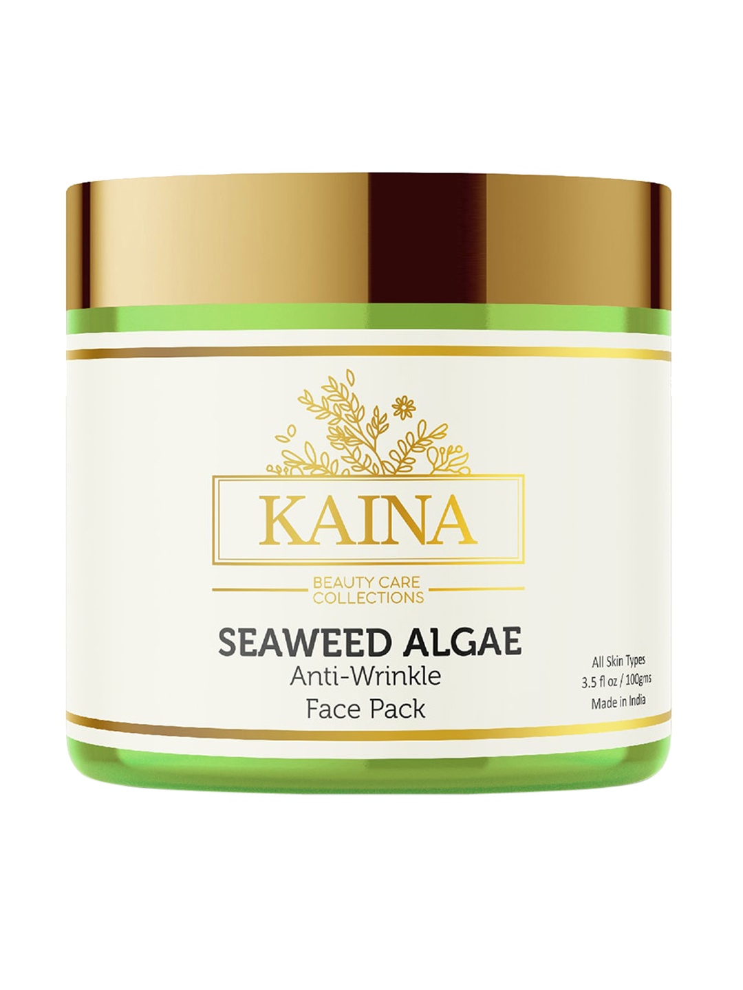 

Kaina skincare Seaweed Algae Anti-Wrinkle Face Pack - 100 ml, Green