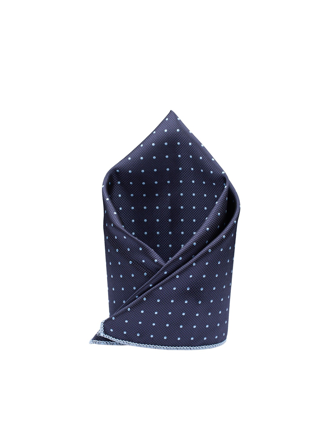 

The Tie Hub Men Navy Blue Polka Dot Printed Pocket Squares