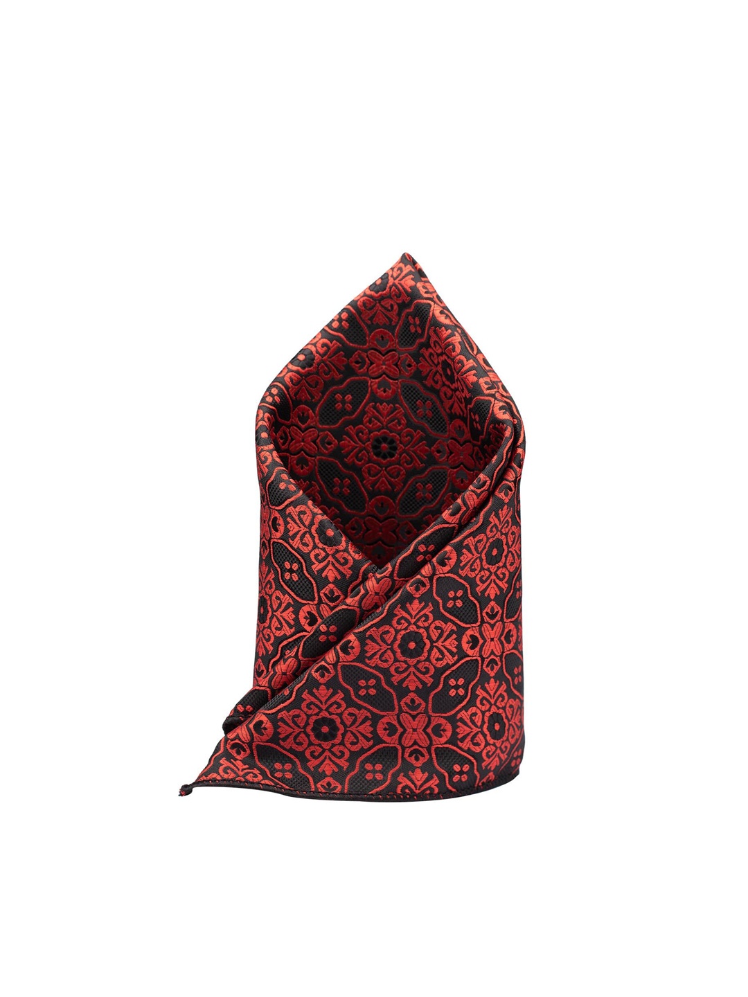 

The Tie Hub Men Red Printed Pocket Squares