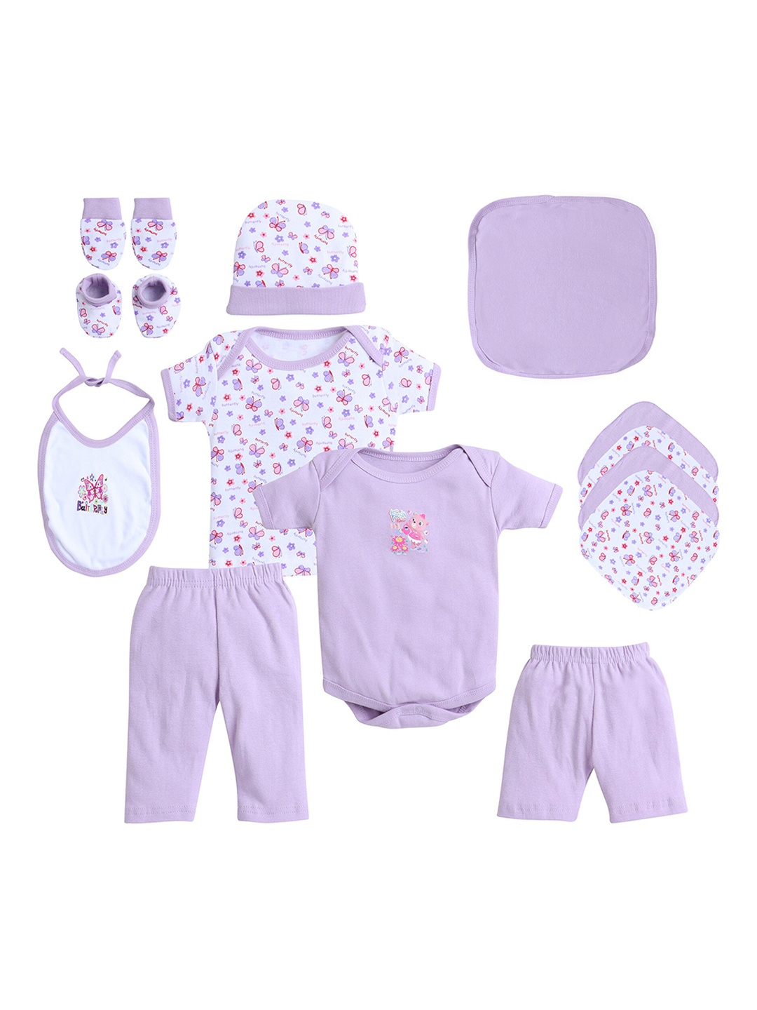 

EIO Unisex Infant Kids Purple Baby Apparel Gift Set