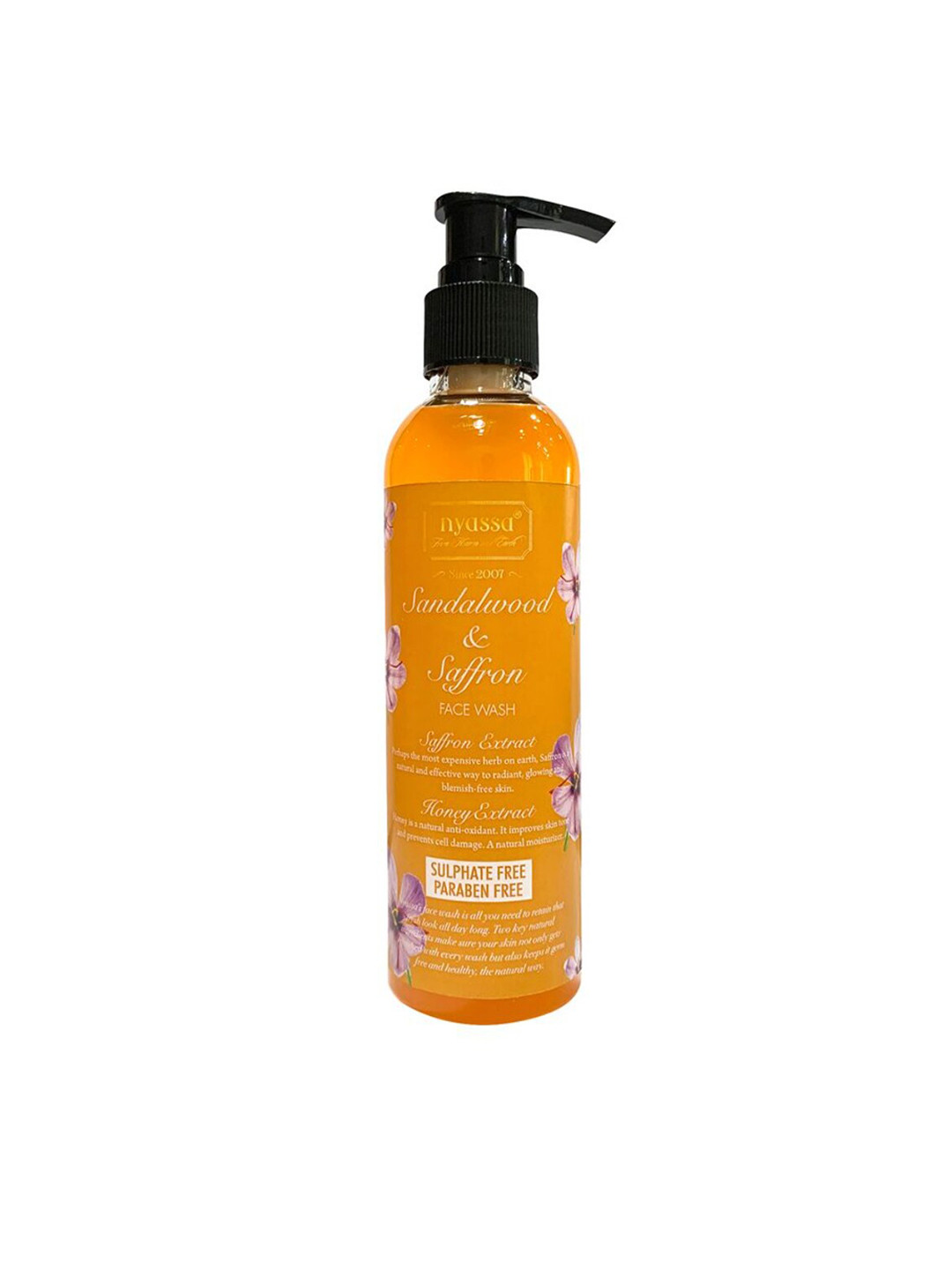 

Nyassa Paraben Free Sandalwood & Saffron Face Wash with Honey Extracts - 200 ml, Orange