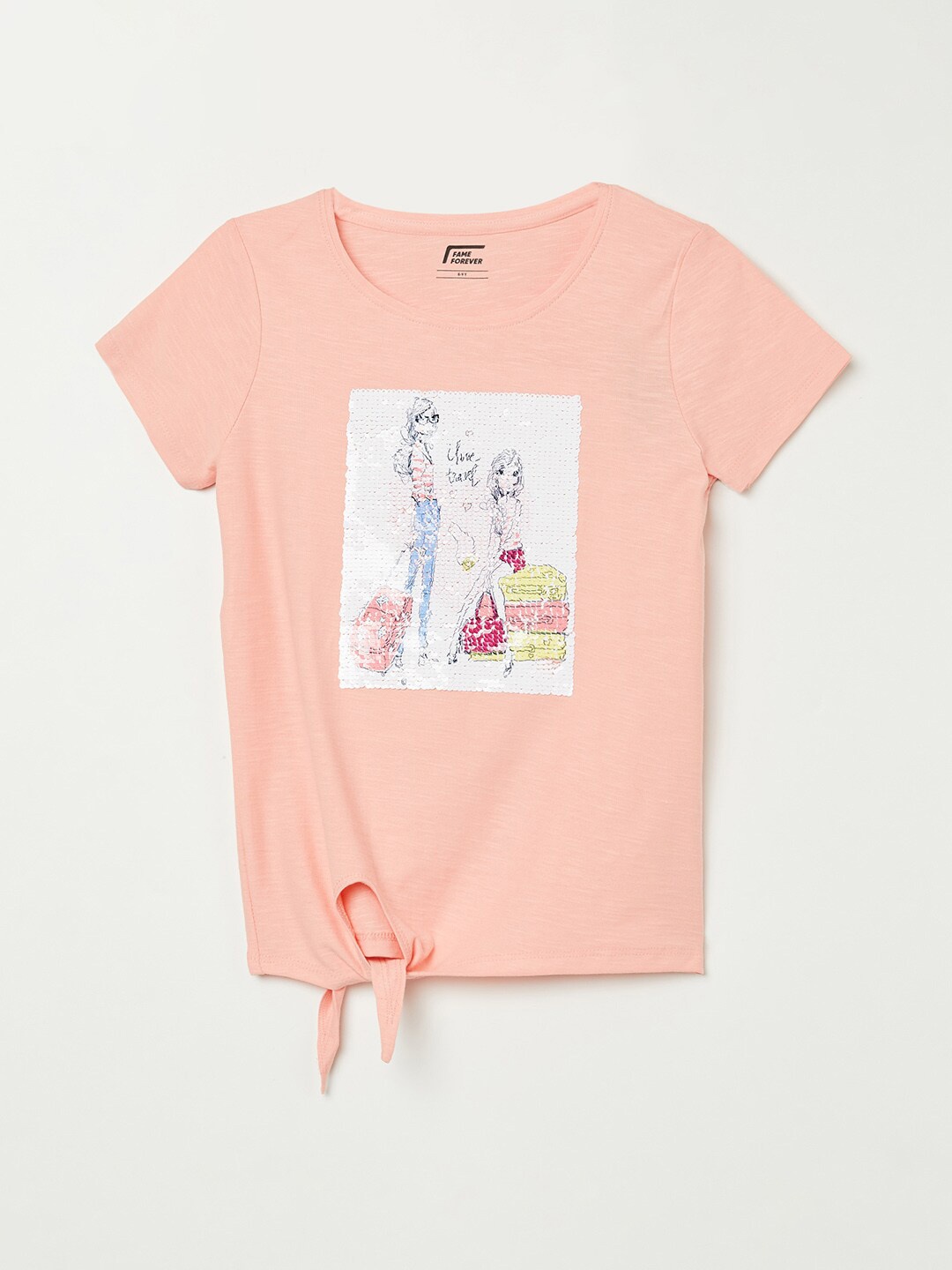 

Fame Forever by Lifestyle Pink Print Top