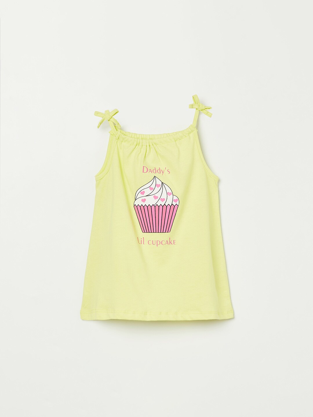 

Juniors by Lifestyle Girls Yellow Printed Cotton Top