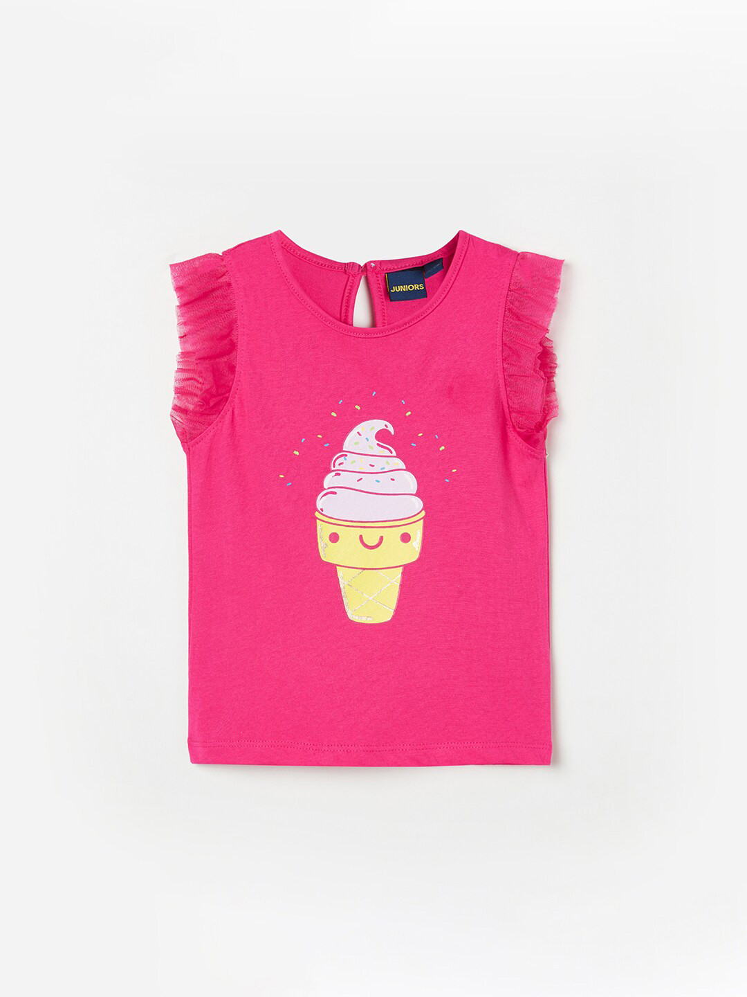 

Juniors by Lifestyle Pink Printed Pure Cotton Top