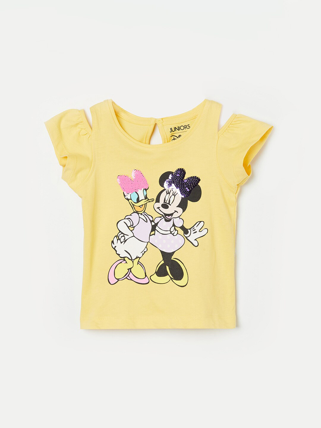 

Juniors by Lifestyle Girls MICKEY & FRIENDS Printed Top, Yellow