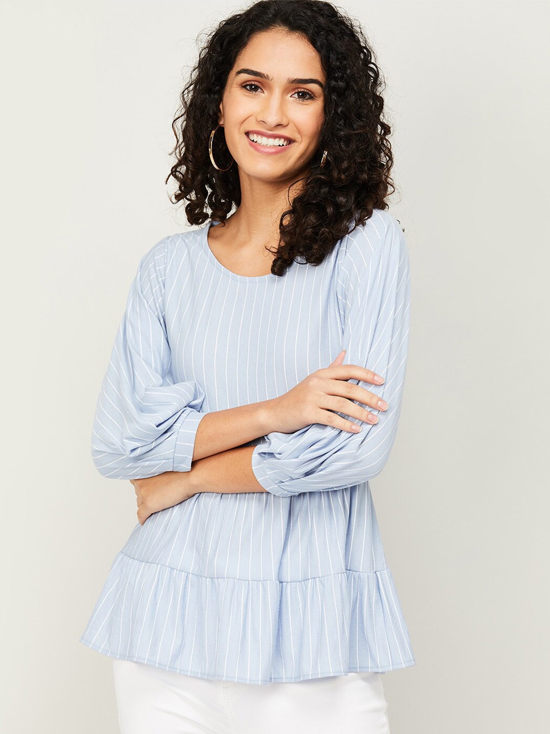 

CODE by Lifestyle Blue Striped Top