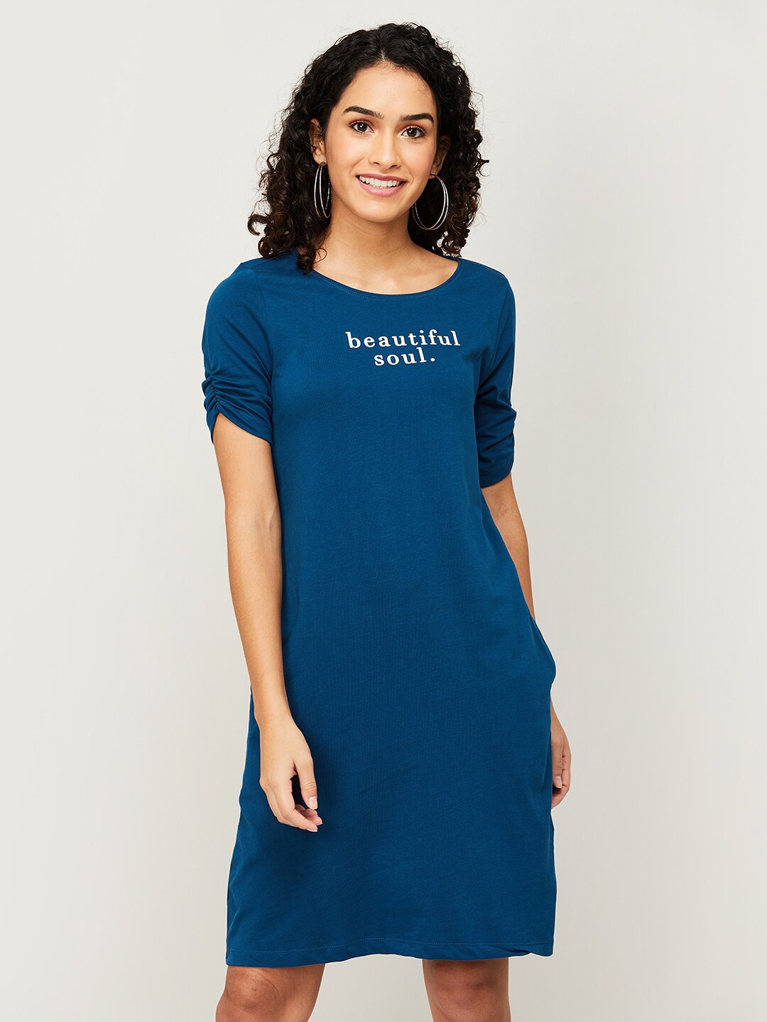 

Fame Forever by Lifestyle Teal Printed Longline Top