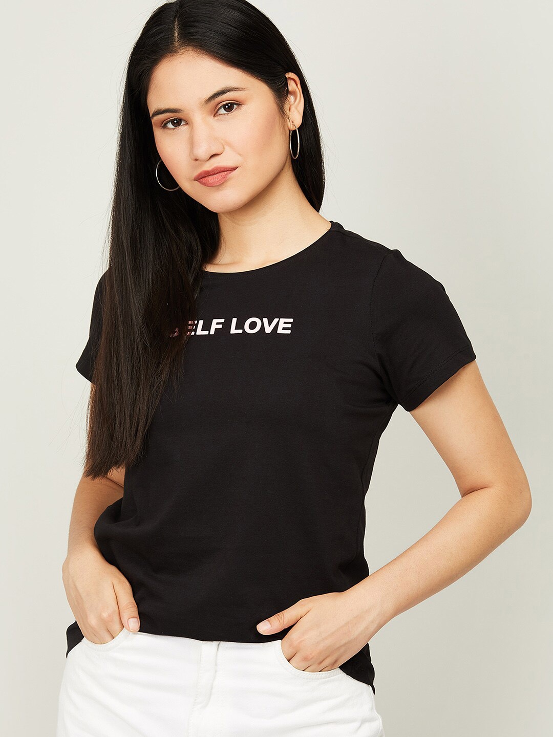 

Fame Forever by Lifestyle Black Print Top