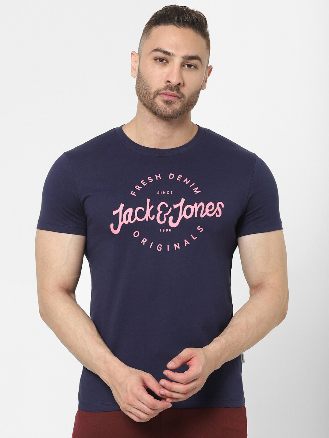 

Jack & Jones Men Blue Typography Printed Lounge T-shirt