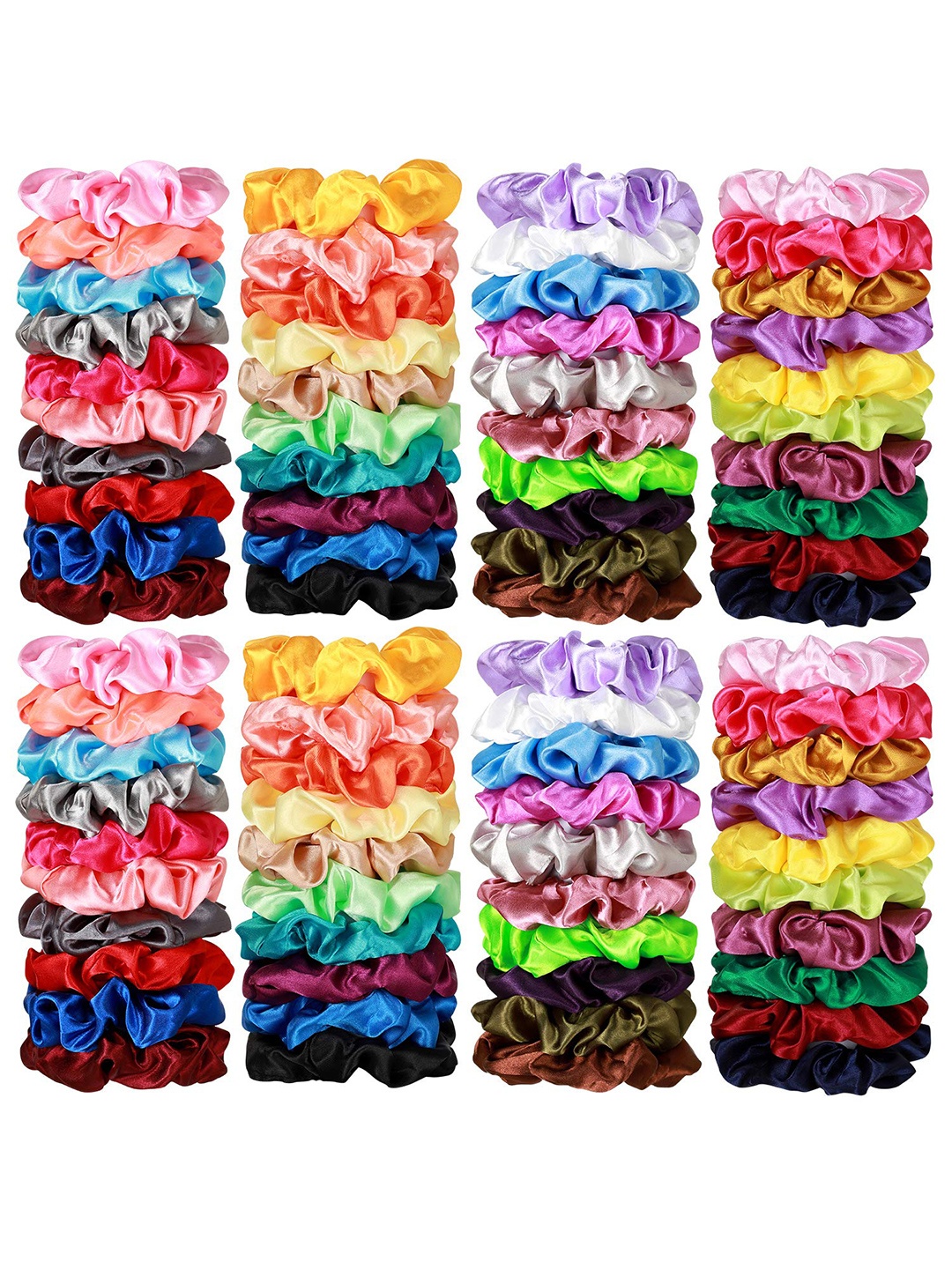 

DIAN Women Set Of 100 Multicoloured Ponytail Holders, Multi