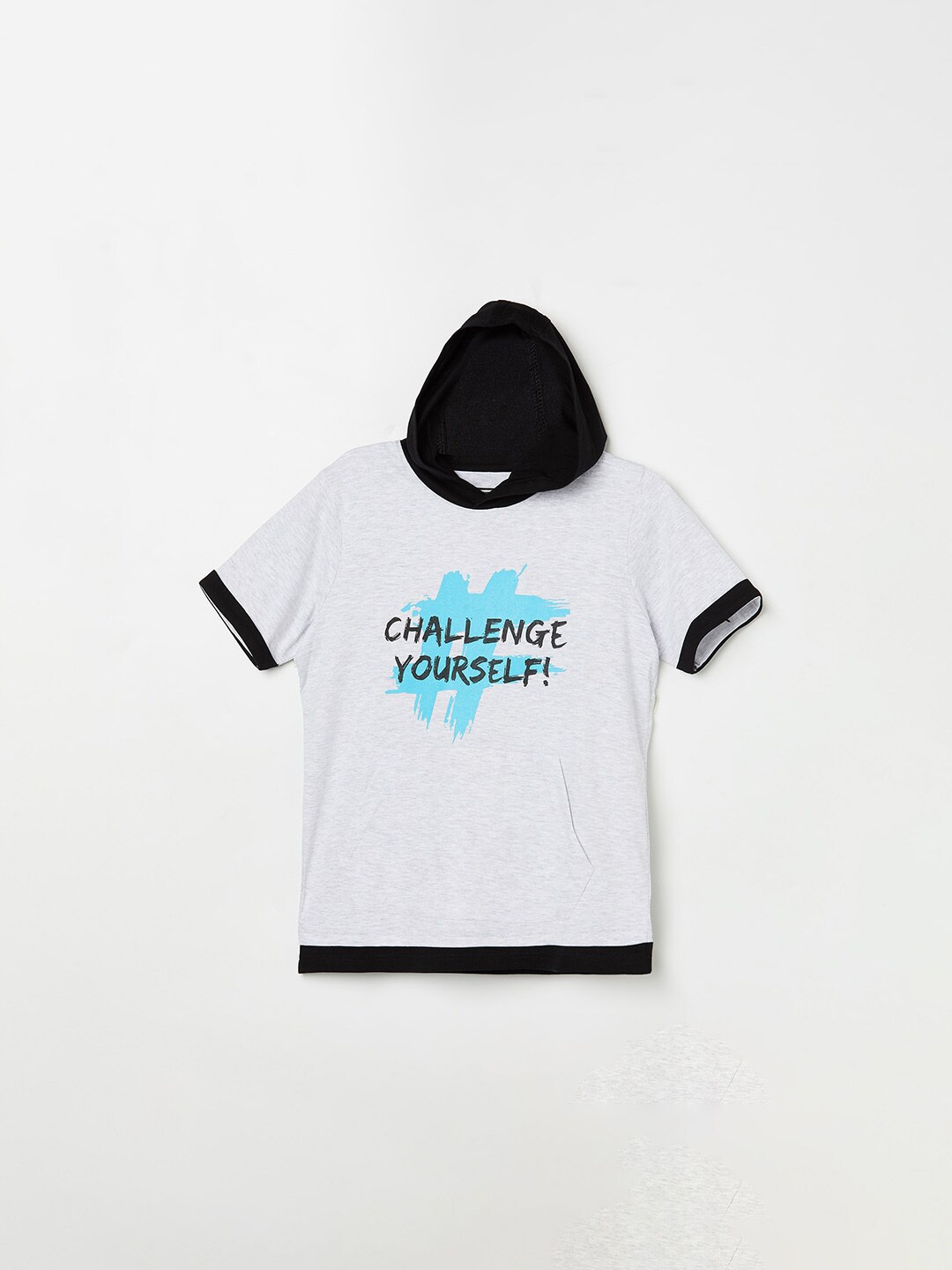 

Fame Forever by Lifestyle Boys Grey Typography Printed T-shirt