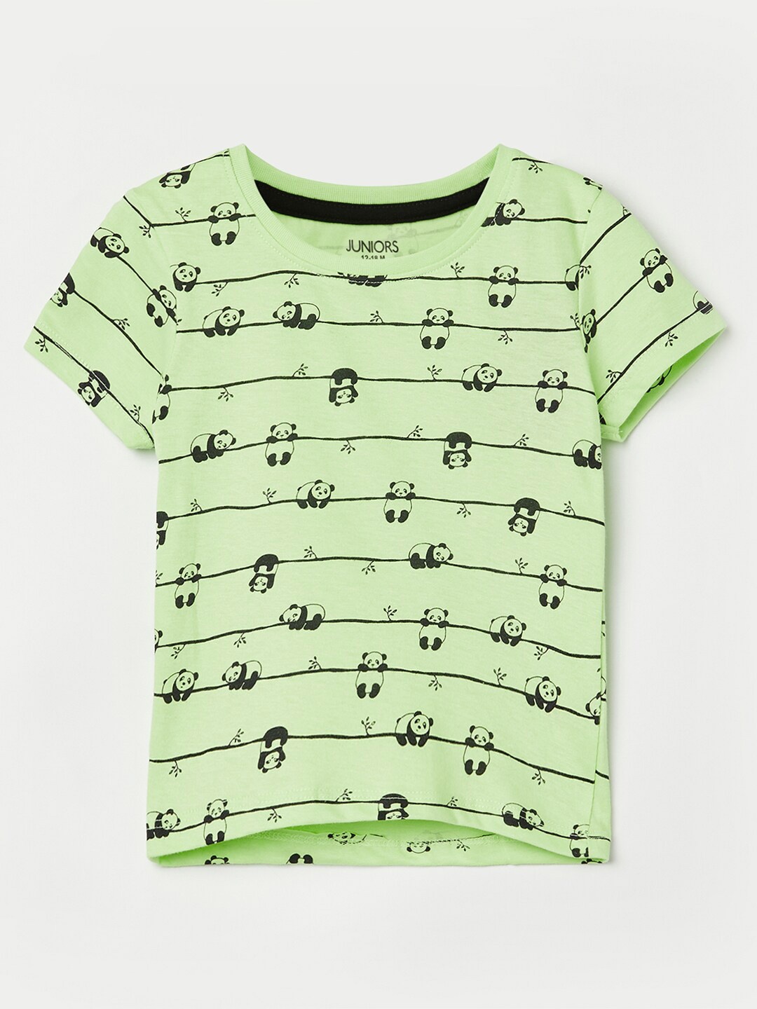 

Juniors by Lifestyle Boys Green Printed Pure Cotton T-shirt