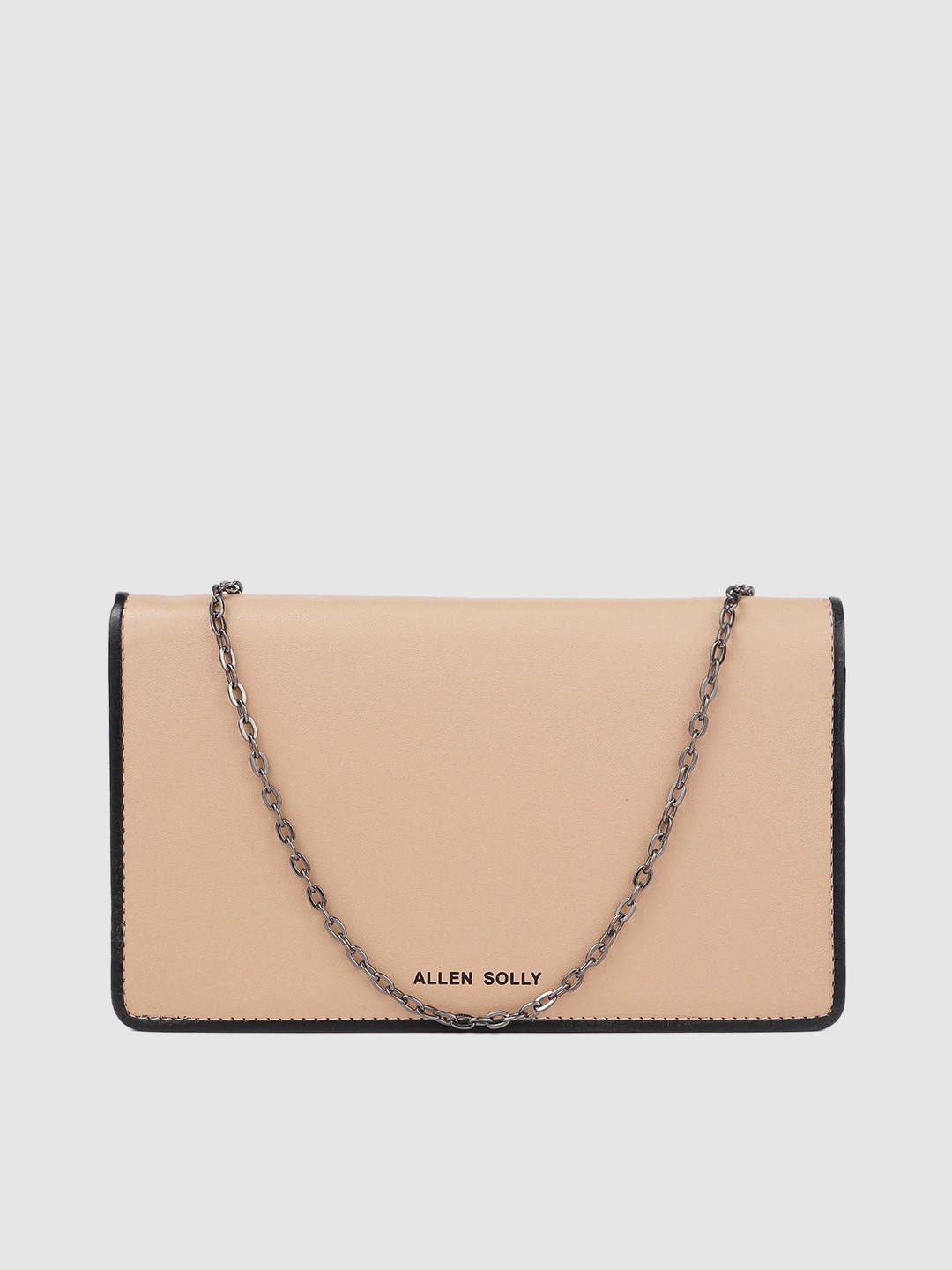 

Allen Solly Beige Solid Structured Sling Bag