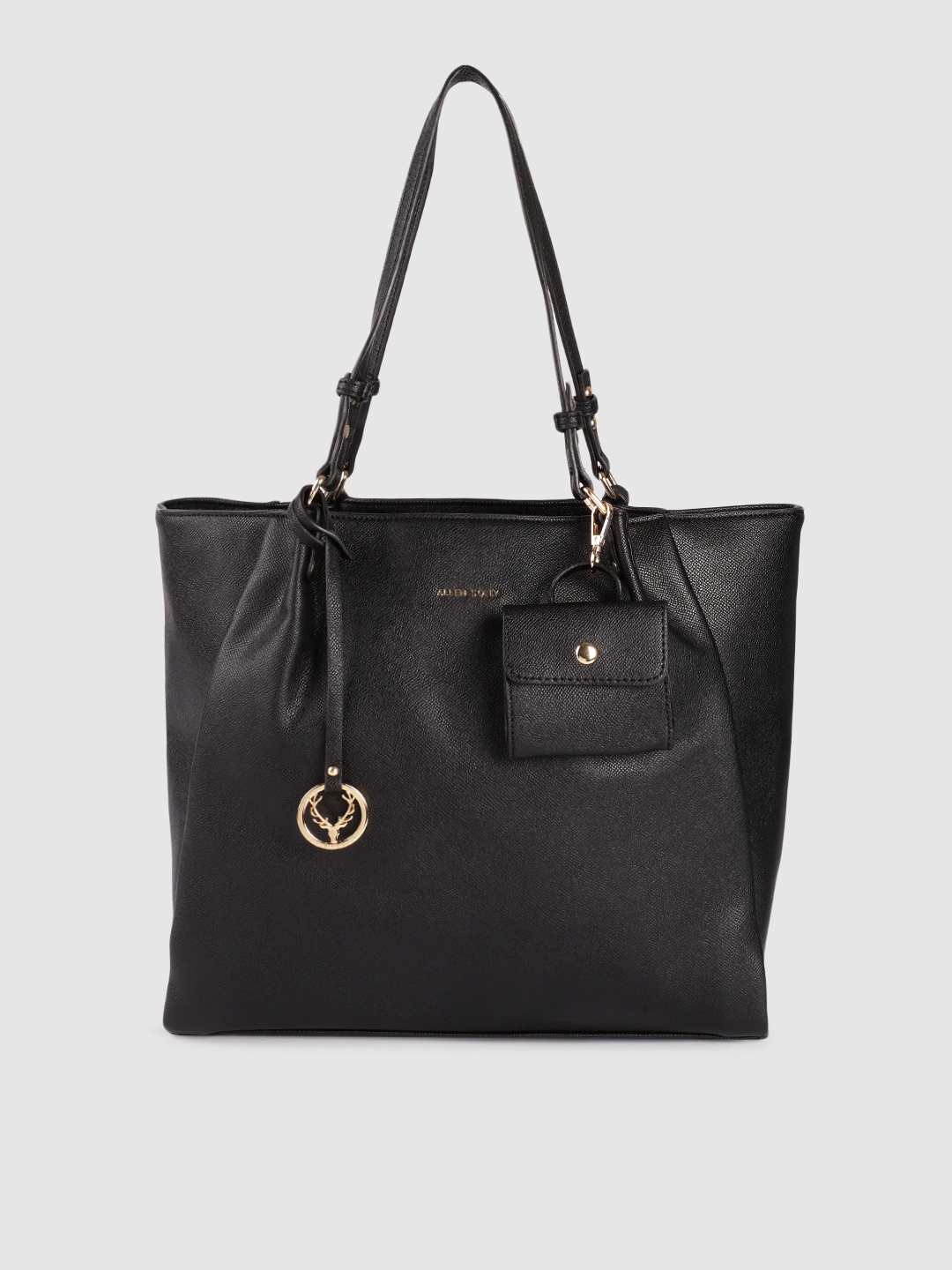 

Allen Solly Black PU Oversized Structured Shoulder Bag