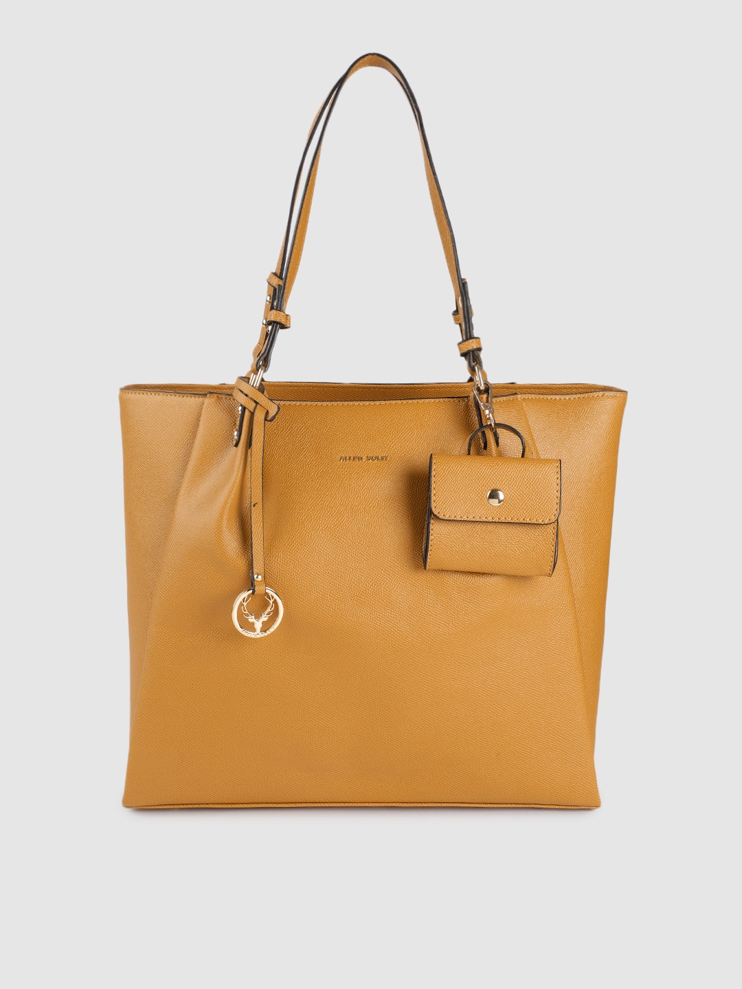 

Allen Solly Mustard PU Structured Shoulder Bag