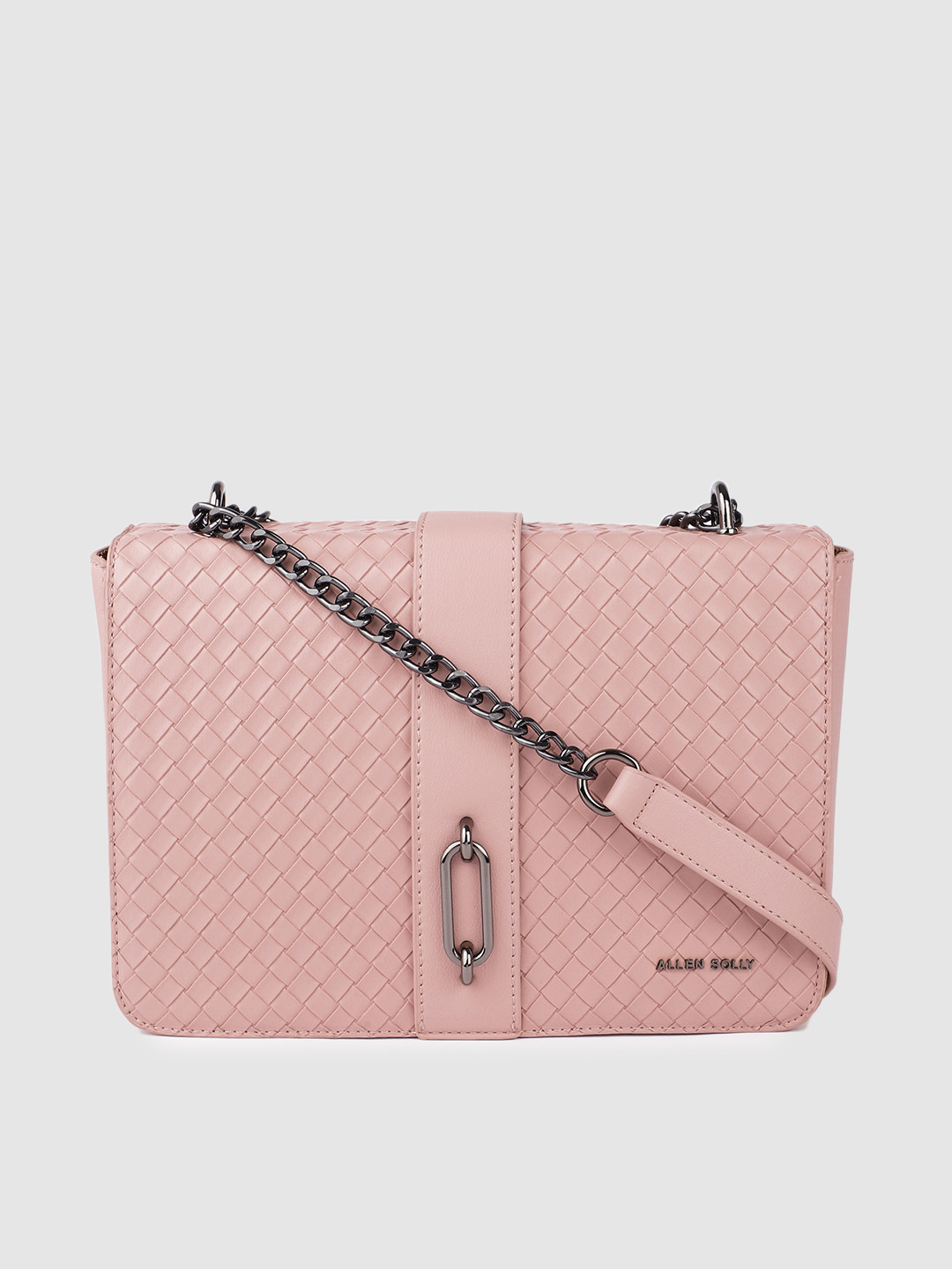 

Allen Solly Pink PU Structured Sling Bag