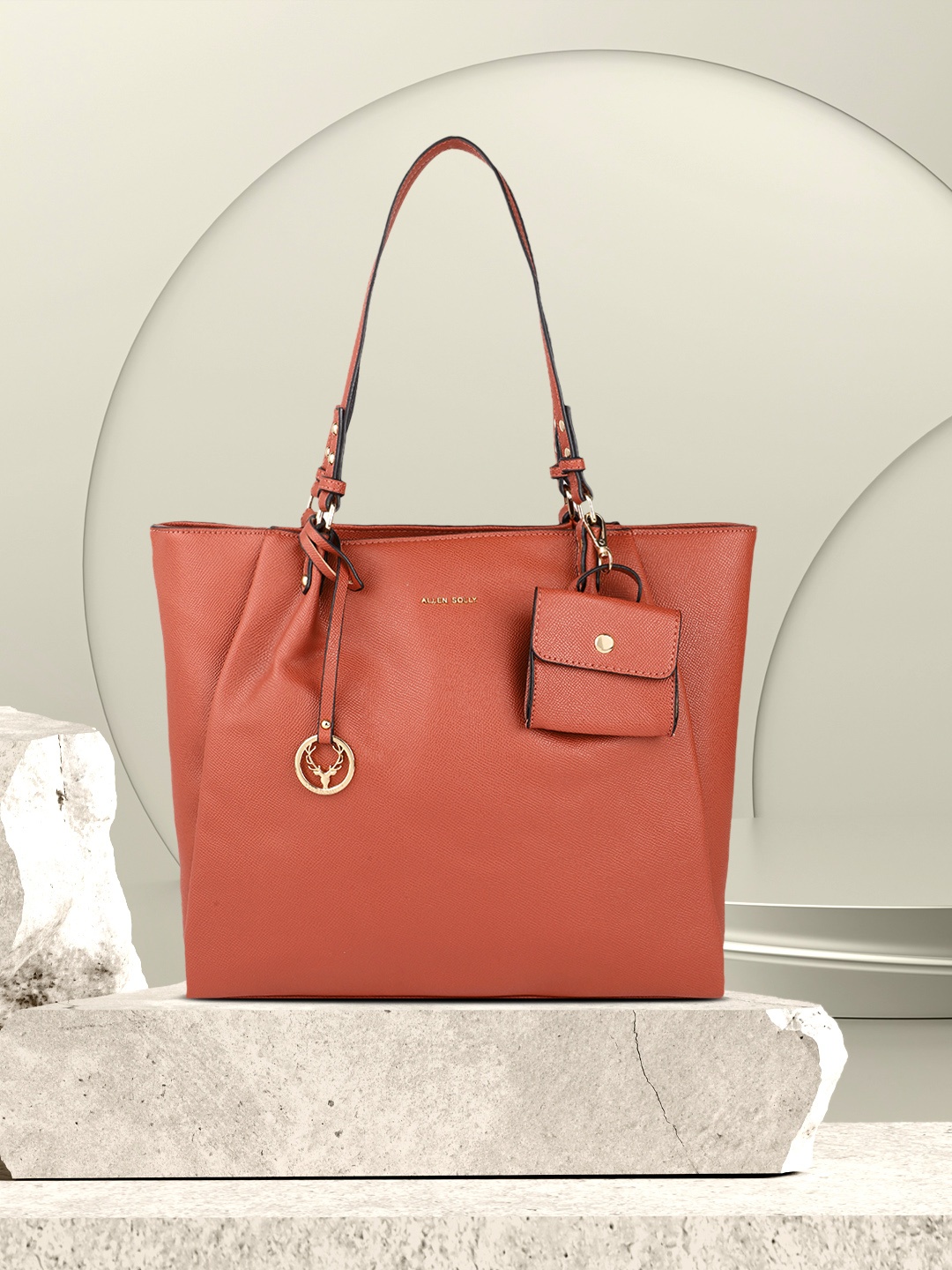 

Allen Solly Red PU Structured Shoulder Bag