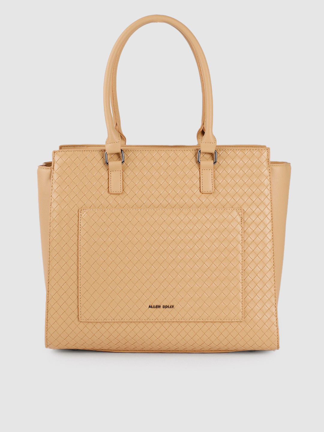 

Allen Solly Beige Textured PU Regular Structured Shoulder Bag