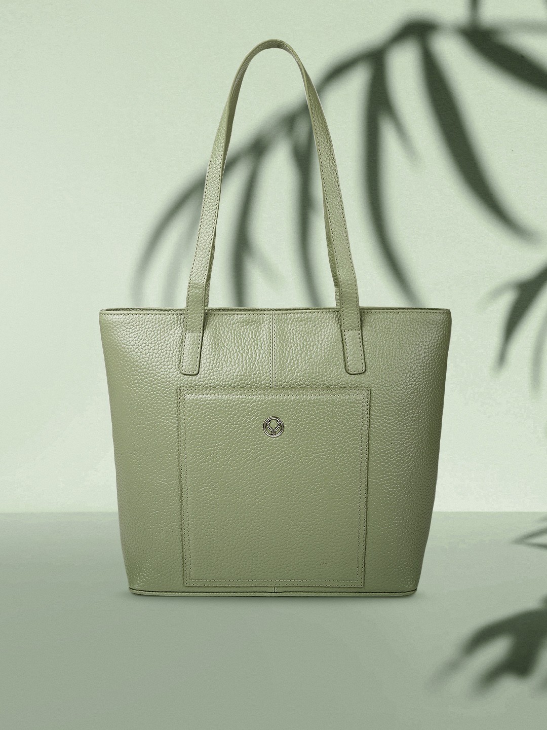 

Allen Solly Green Animal Textured PU Regular Structured Shoulder Bag