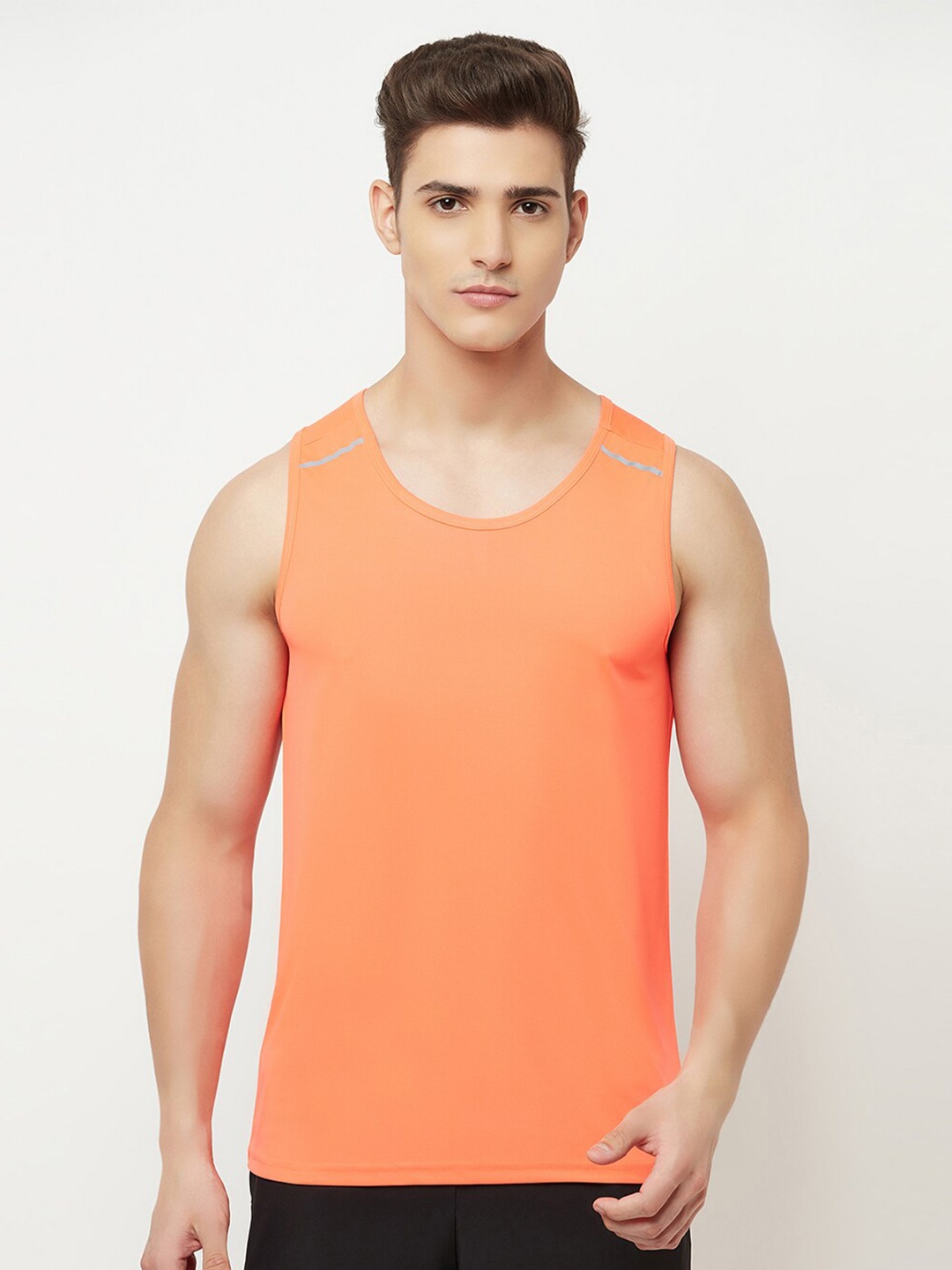 

Truerevo Men Orange Running T-shirt