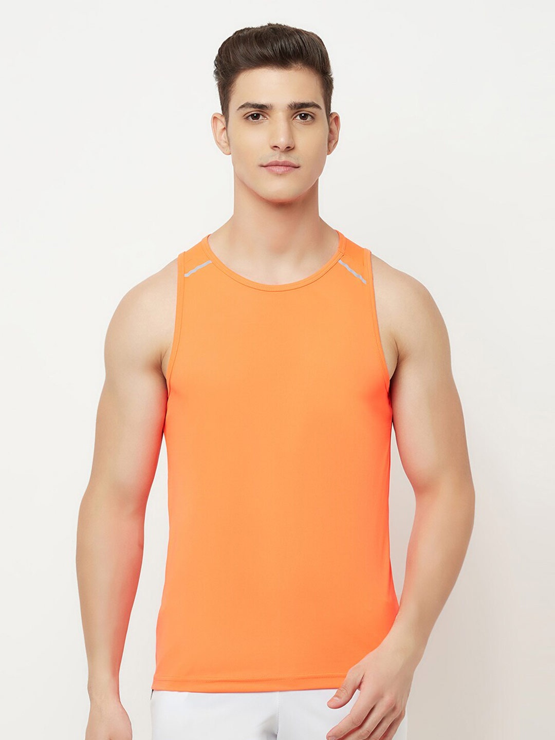 

Truerevo Men Orange Sports T-shirt