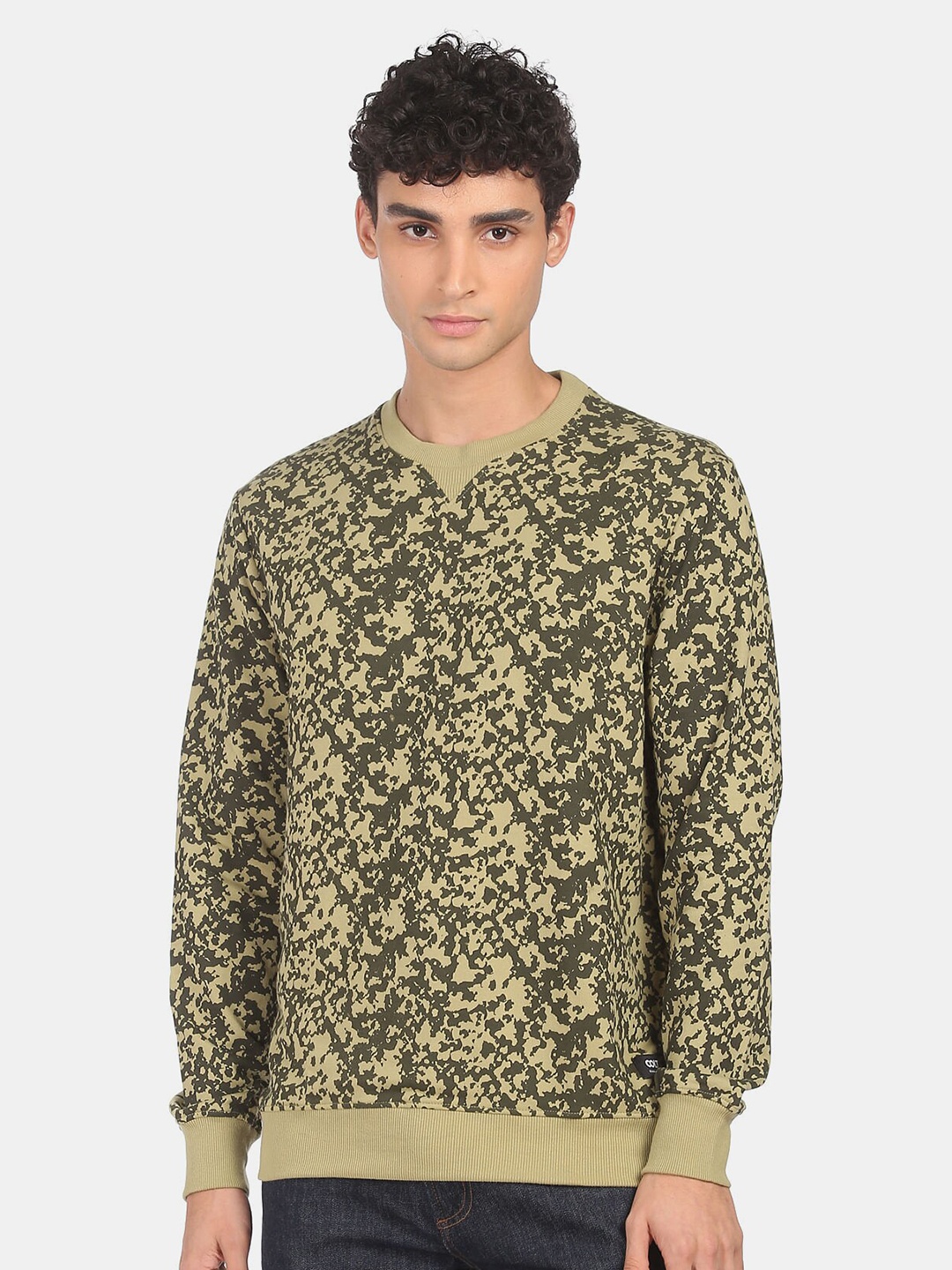 

Colt Men Green Printed Sweatshirt