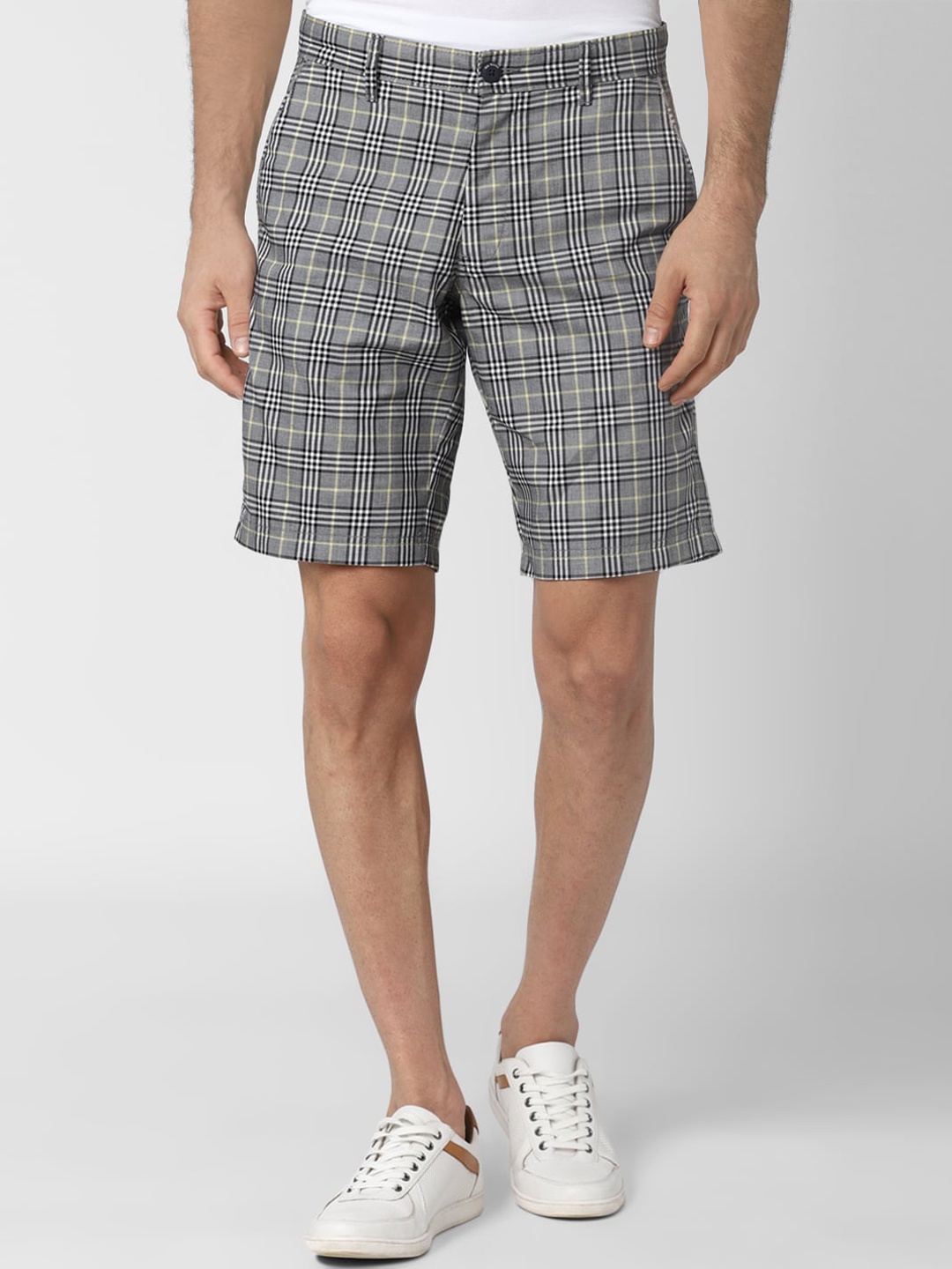 

Van Heusen Sport Men Grey Checked Shorts