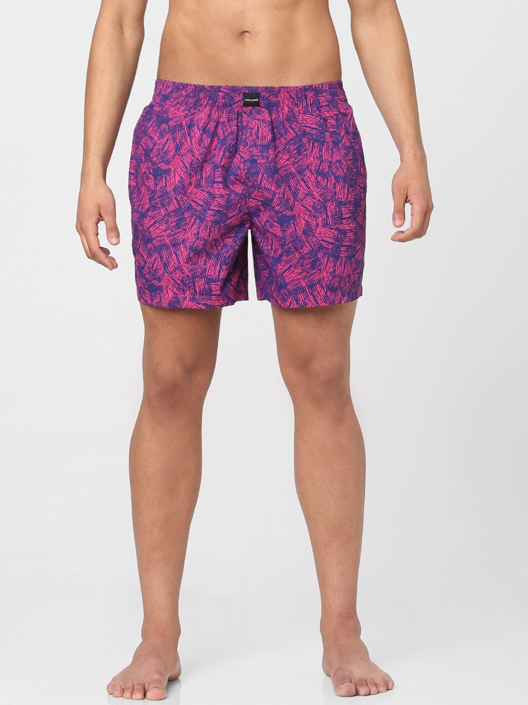 

Jack & Jones Men Pink & Blue Printed Boxer