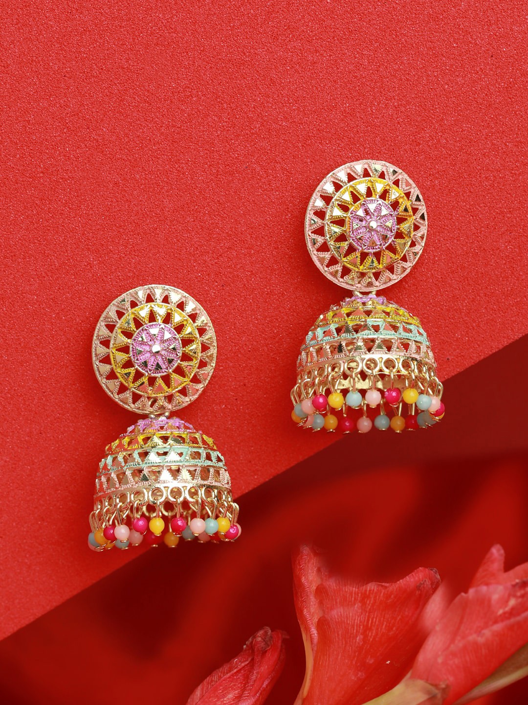 

Priyaasi Gold Plated Jhumkas Earrings