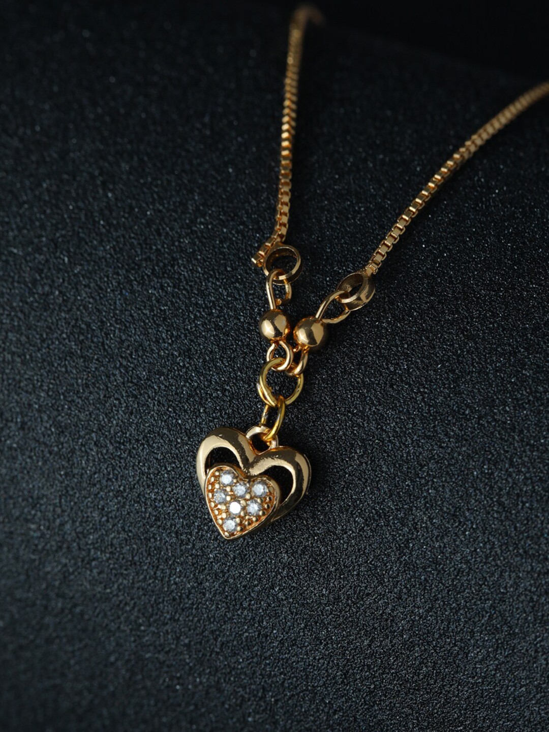 

Priyaasi Gold-Toned & White Brass Gold-Plated Necklace