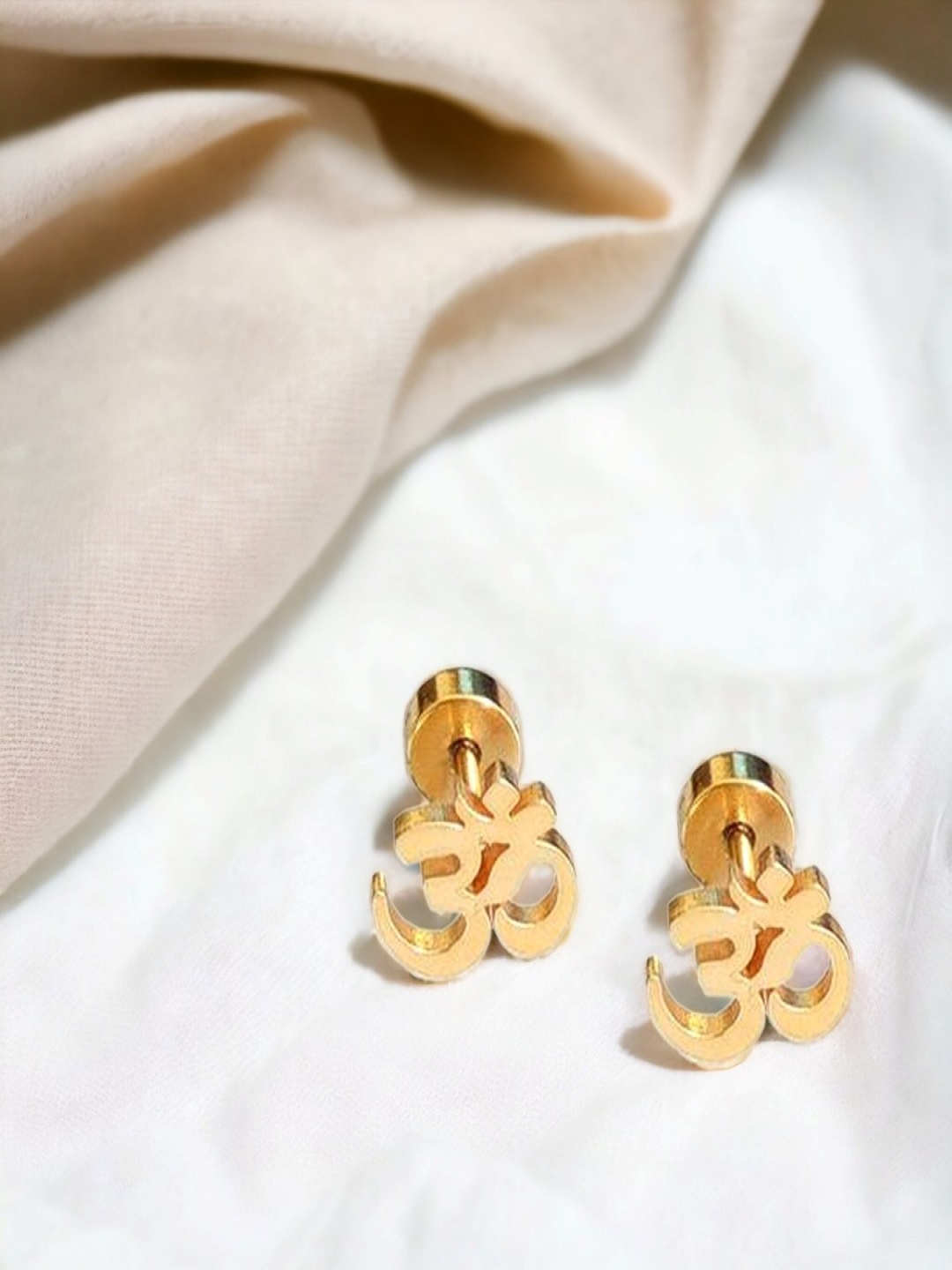 

Goldnera Men Gold-Toned Religious Studs Earrings