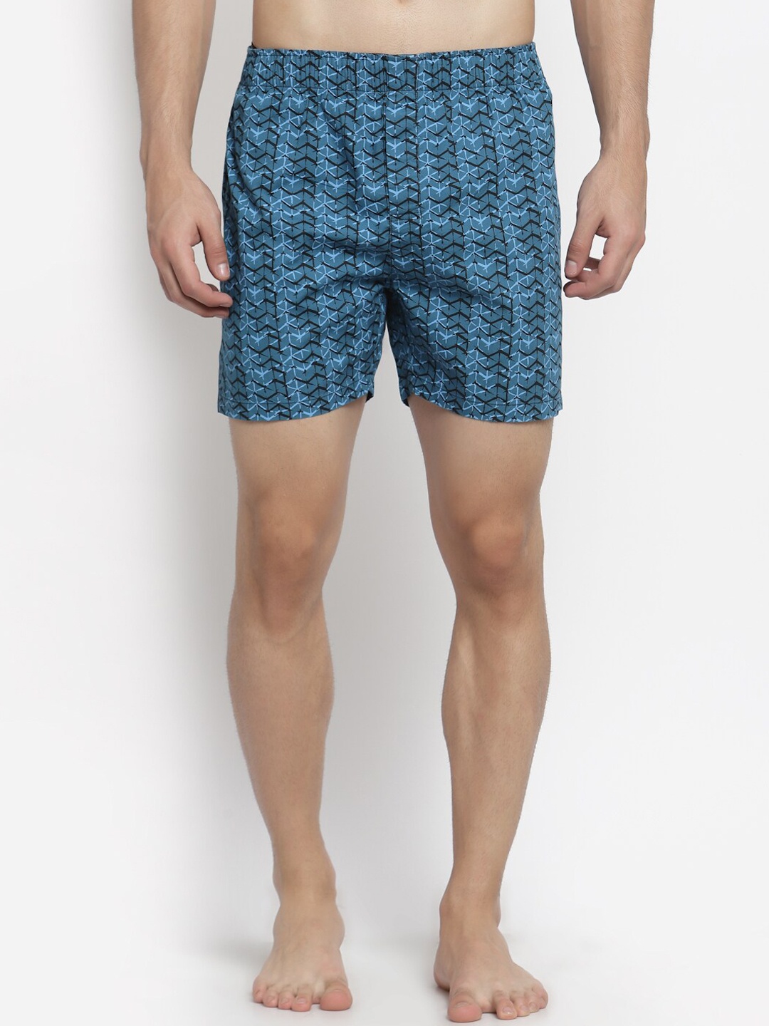 

TNG Men Blue Printed Pure Cotton Boxers