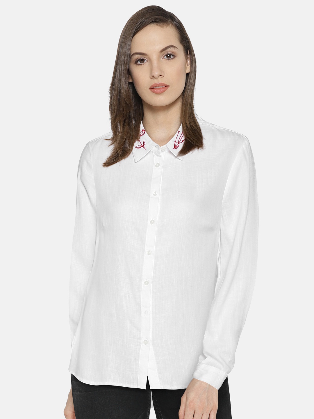 

Vero Moda Women White Standard Fit Casual Shirt