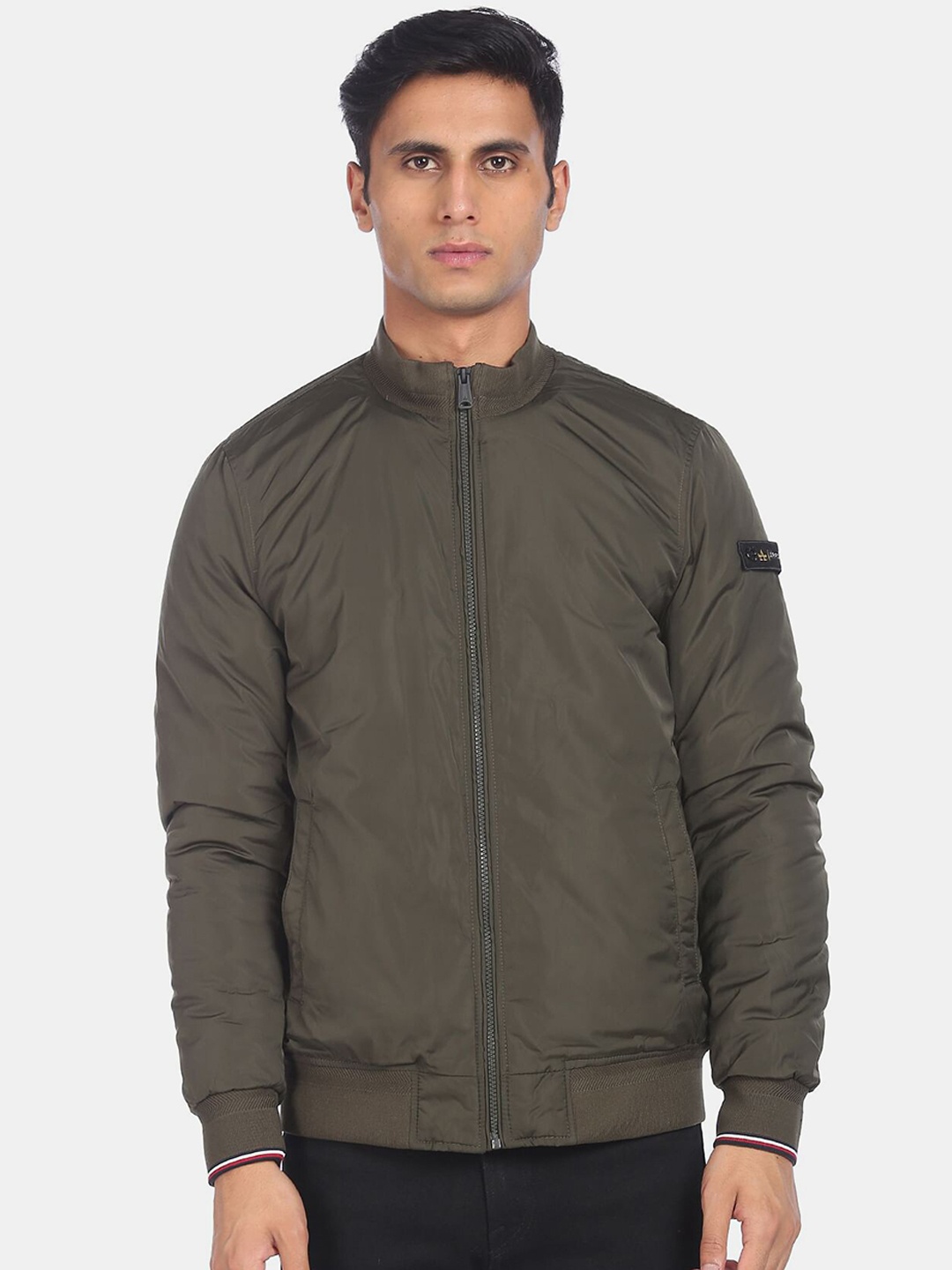 

Arrow Sport Men Green Bomber Jacket