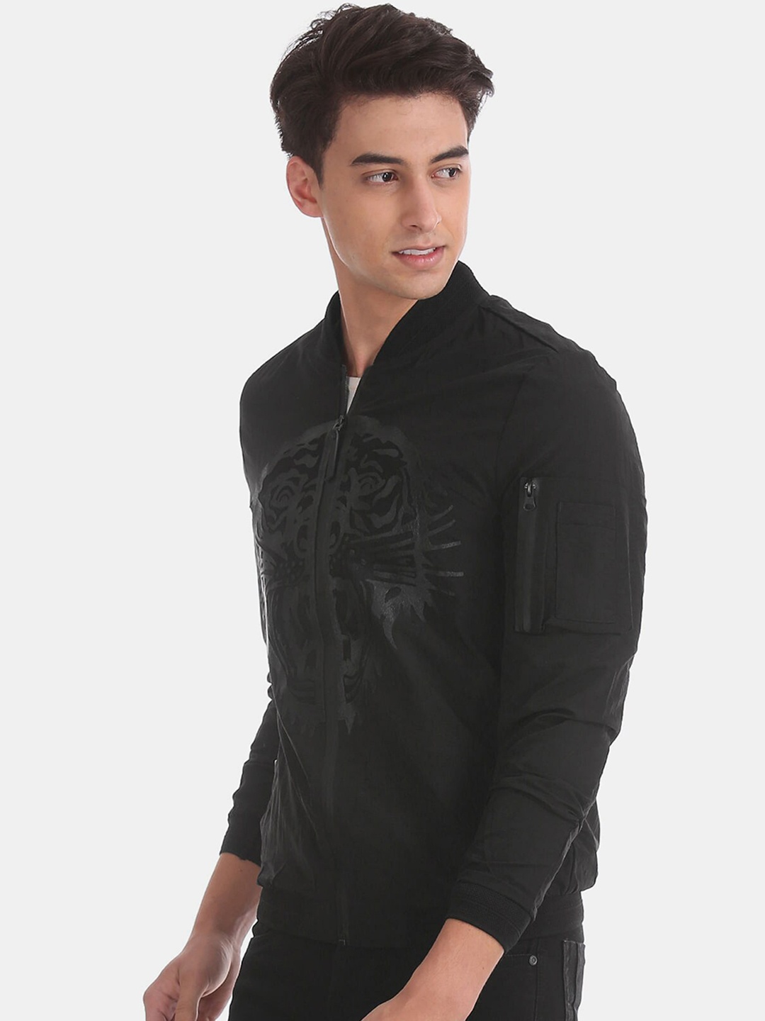 

Ed Hardy Men Black Bomber Jacket