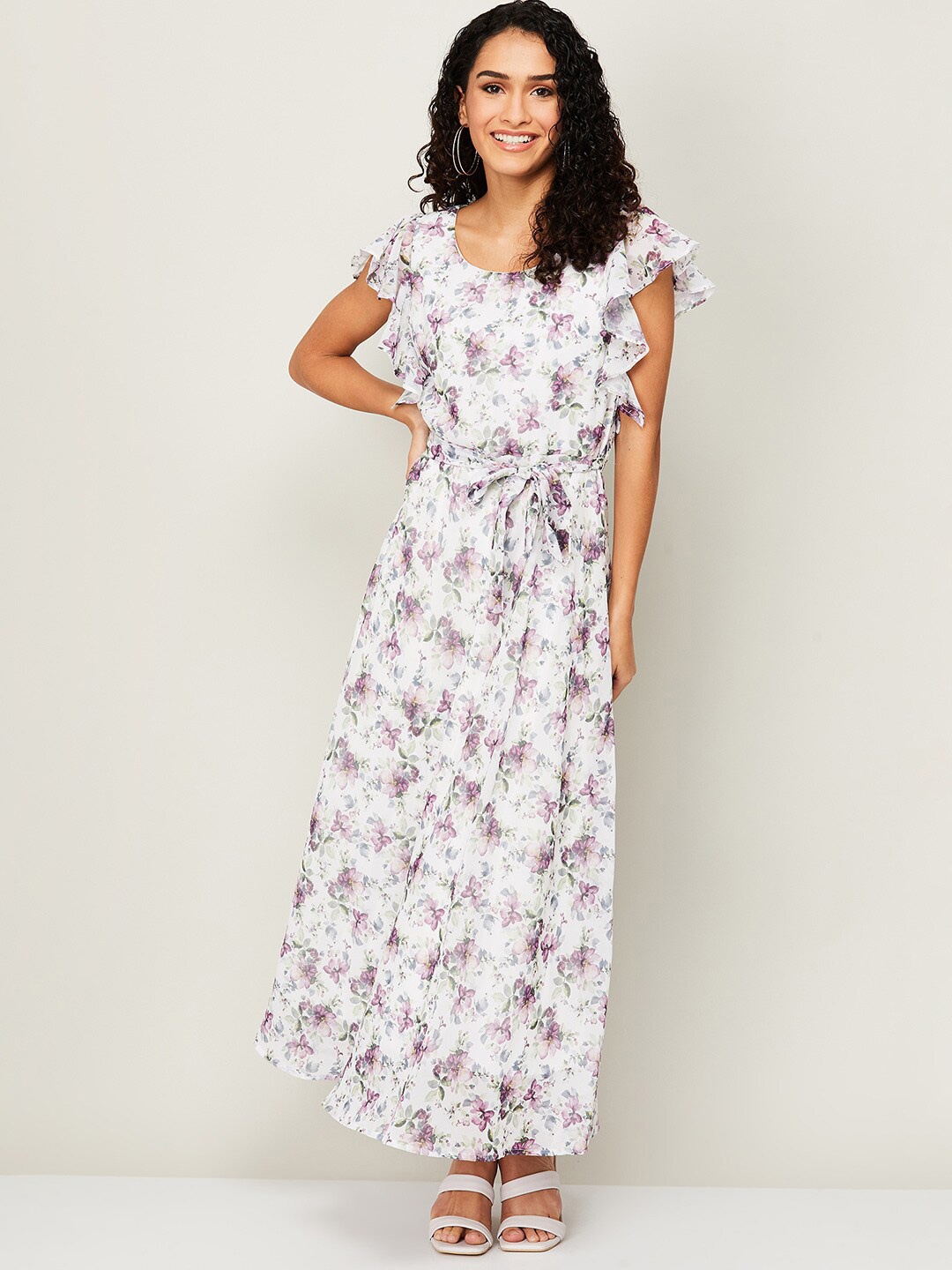

CODE by Lifestyle White Floral Maxi Dress