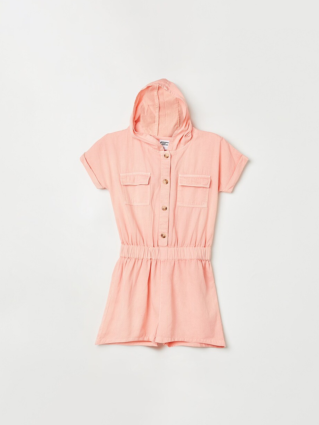 

Fame Forever by Lifestyle Girls Pink Solid Cotton Dungaree