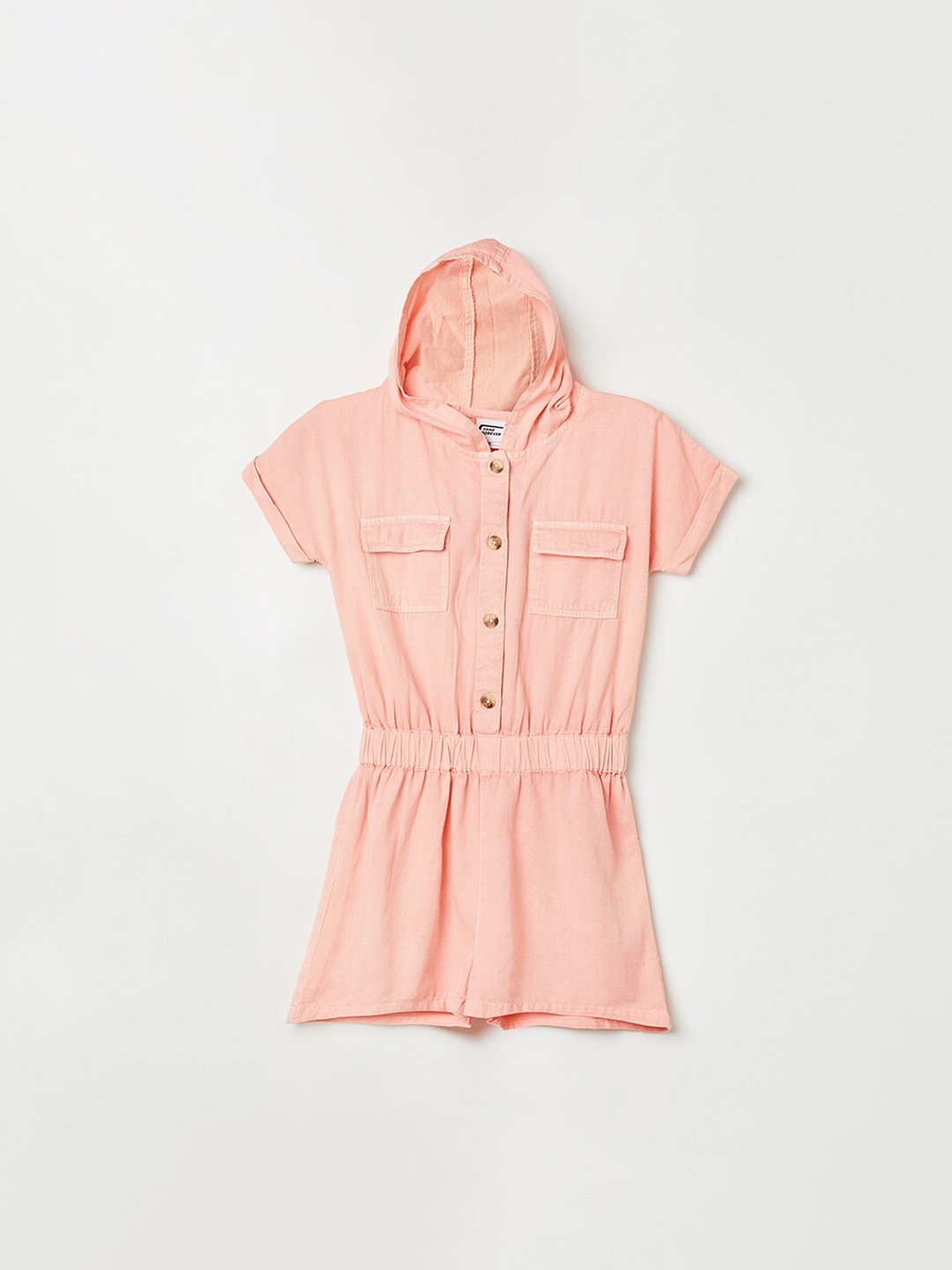 

Fame Forever by Lifestyle Girls Pink Solid Cotton Dungarees