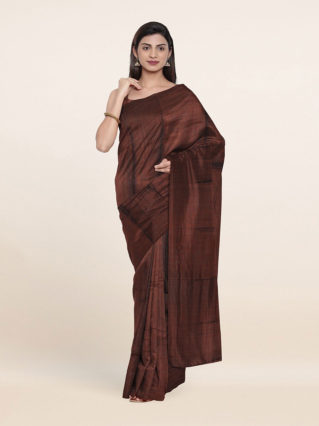 

Pothys Grey & Black Woven Design Art Silk Saree